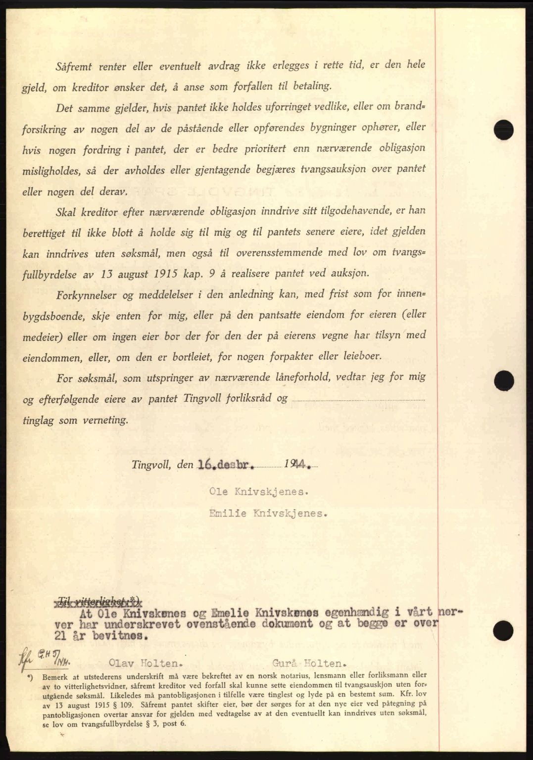 Nordmøre sorenskriveri, AV/SAT-A-4132/1/2/2Ca: Mortgage book no. B92, 1944-1945, Diary no: : 266/1945