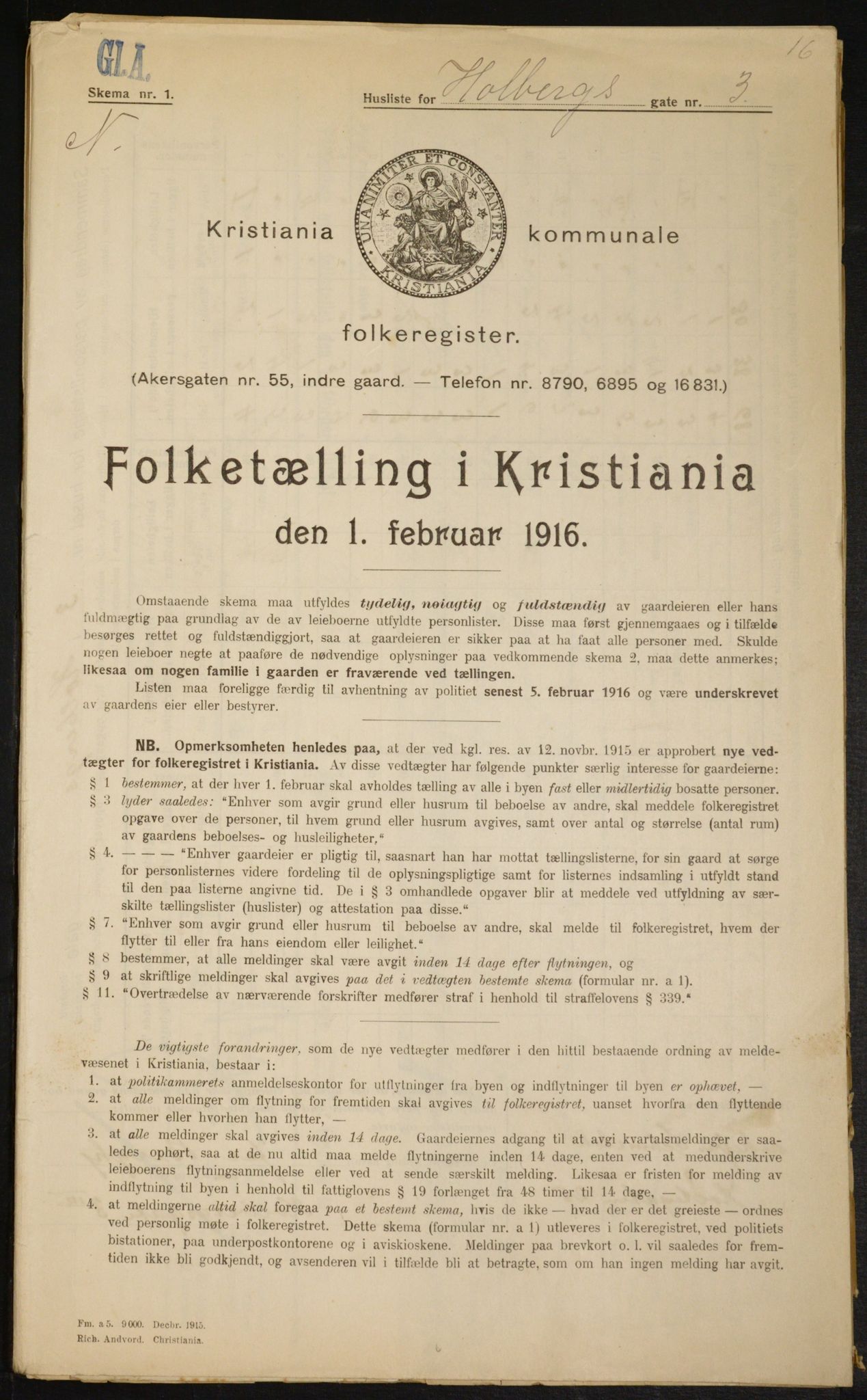 OBA, Municipal Census 1916 for Kristiania, 1916, p. 40902