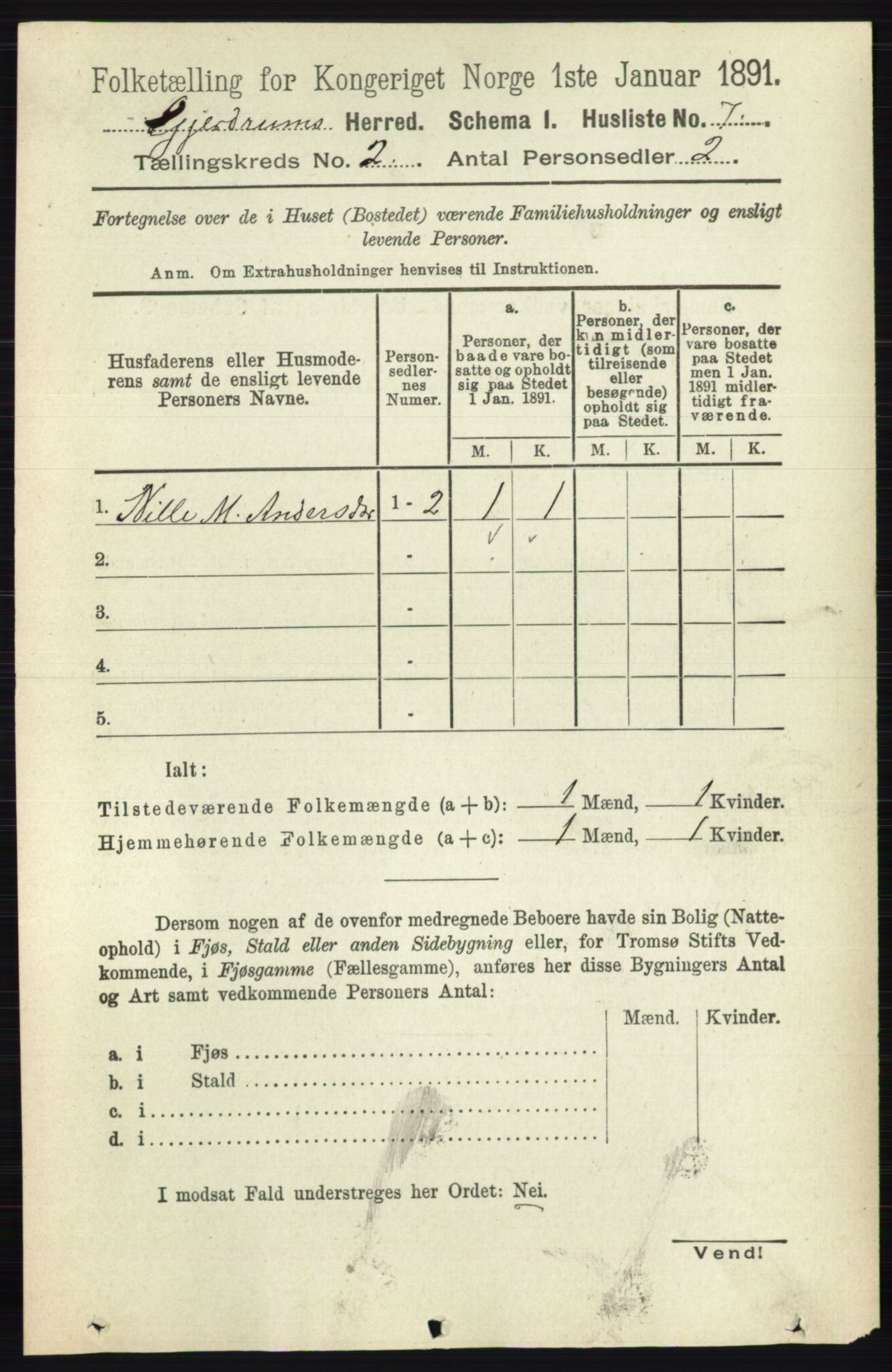 RA, 1891 census for 0234 Gjerdrum, 1891, p. 512