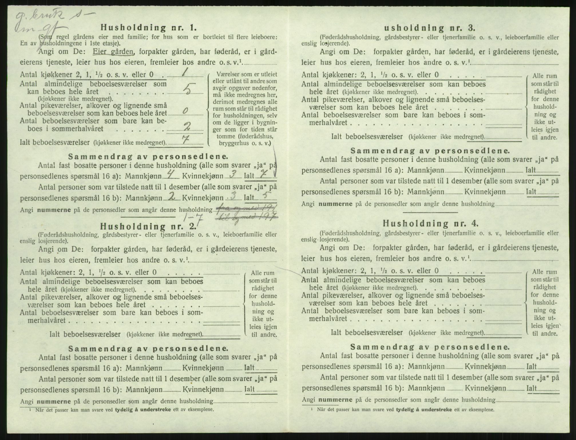 SAK, 1920 census for Landvik, 1920, p. 827