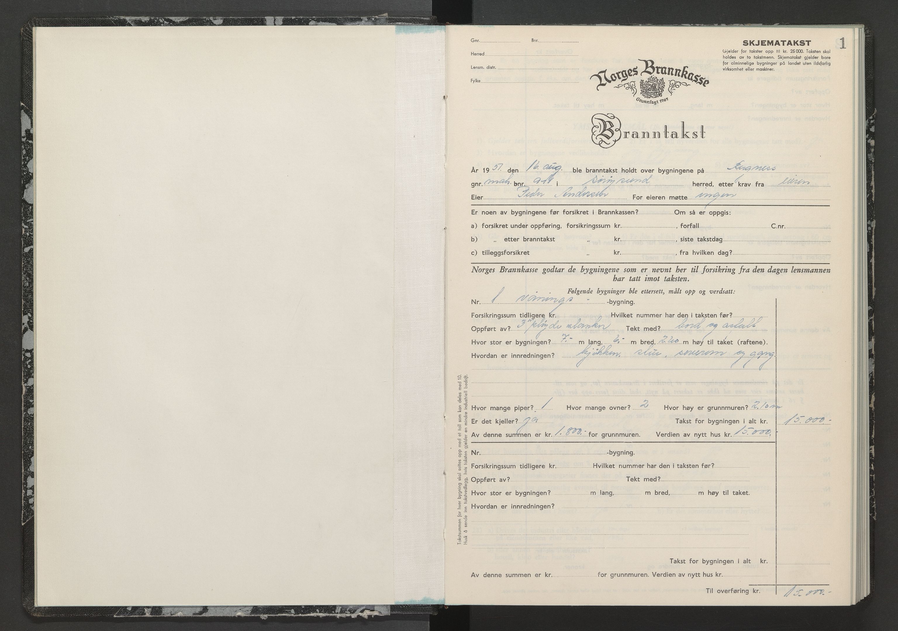 Sørøysund og Kvalsund lensmannskontor, AV/SATØ-SATO-151/1/Fl/L0026: Branntakstprotokoll - Sørøysund og Kvalsund, 1951-1954