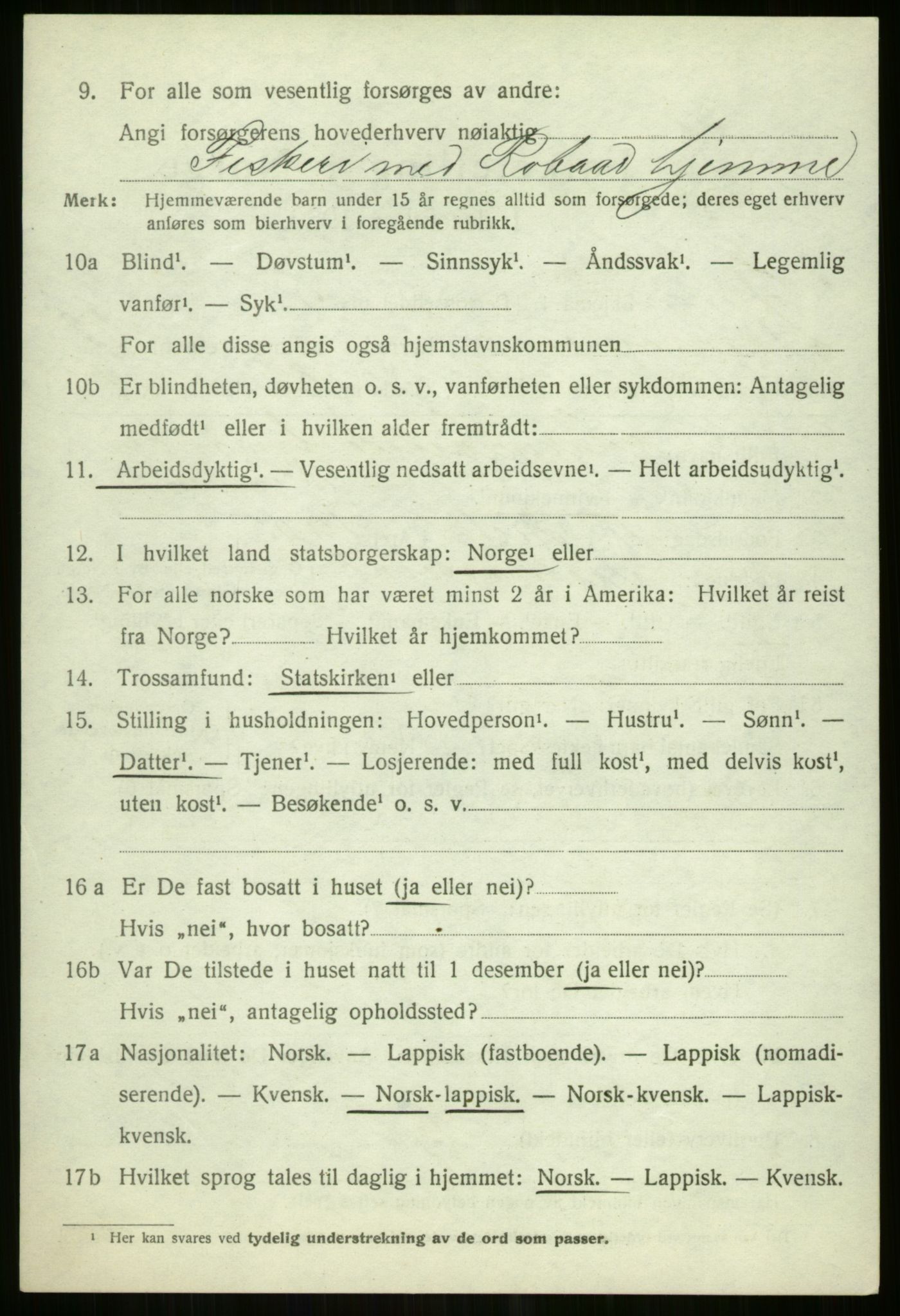 SATØ, 1920 census for Tromsøysund, 1920, p. 11273