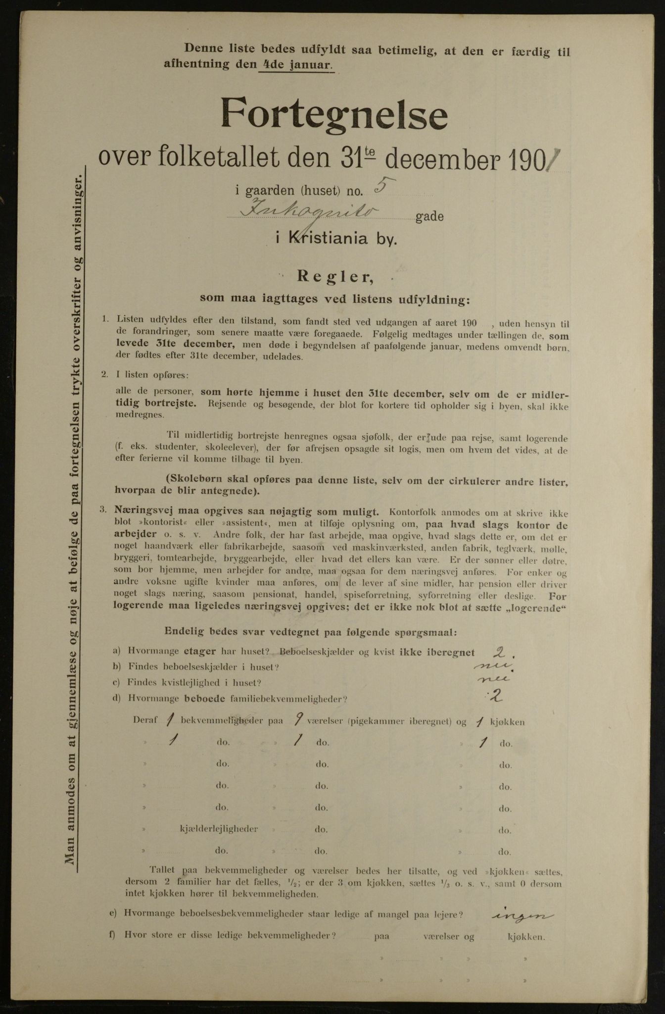 OBA, Municipal Census 1901 for Kristiania, 1901, p. 6933