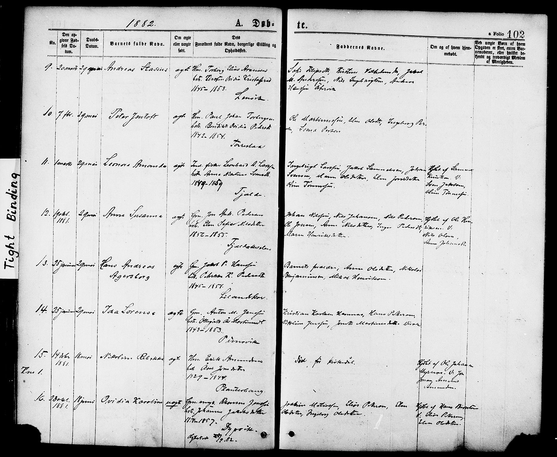 Ministerialprotokoller, klokkerbøker og fødselsregistre - Nordland, AV/SAT-A-1459/863/L0897: Parish register (official) no. 863A09, 1872-1886, p. 102