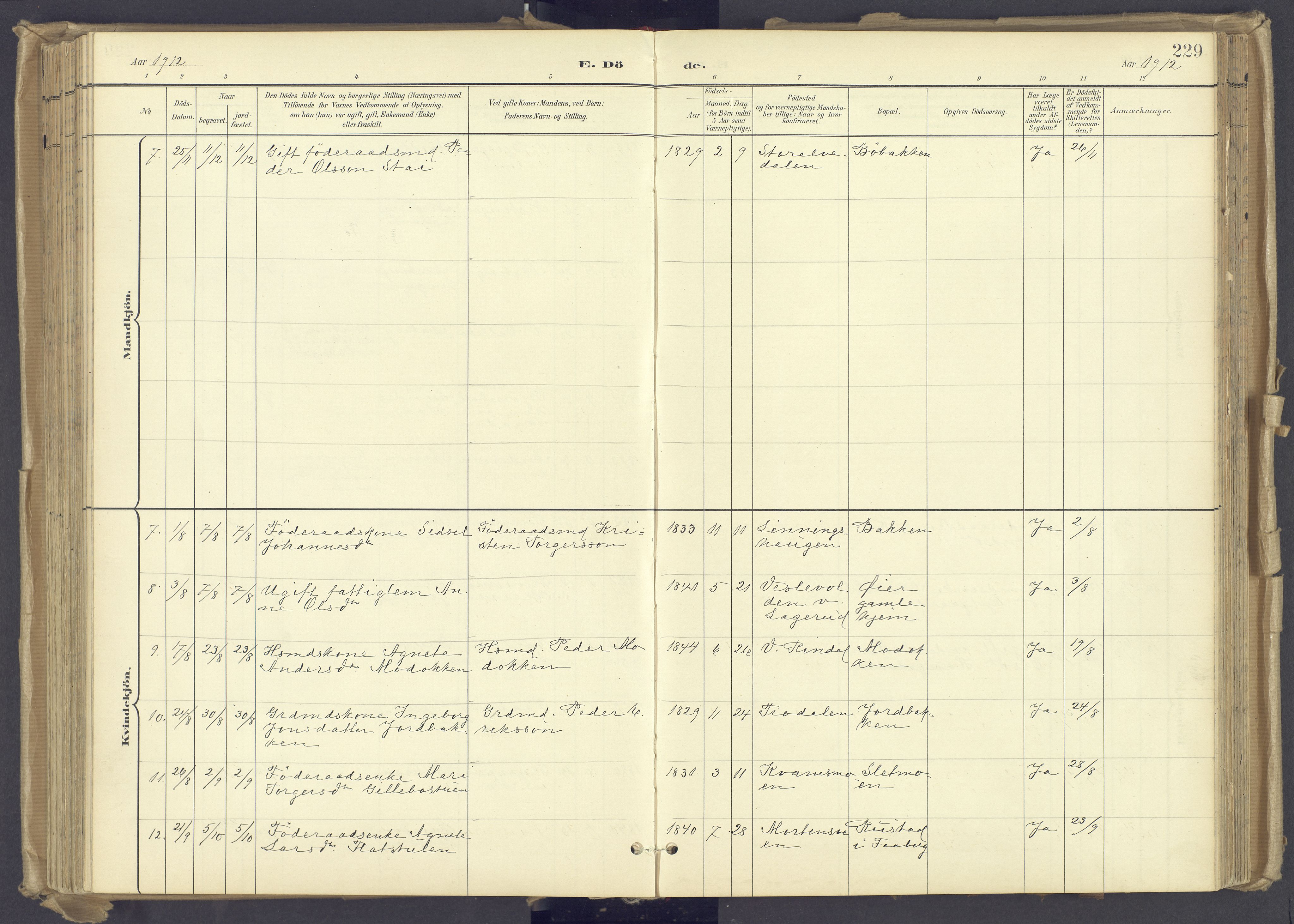 Øyer prestekontor, AV/SAH-PREST-084/H/Ha/Haa/L0012: Parish register (official) no. 12, 1897-1920, p. 229