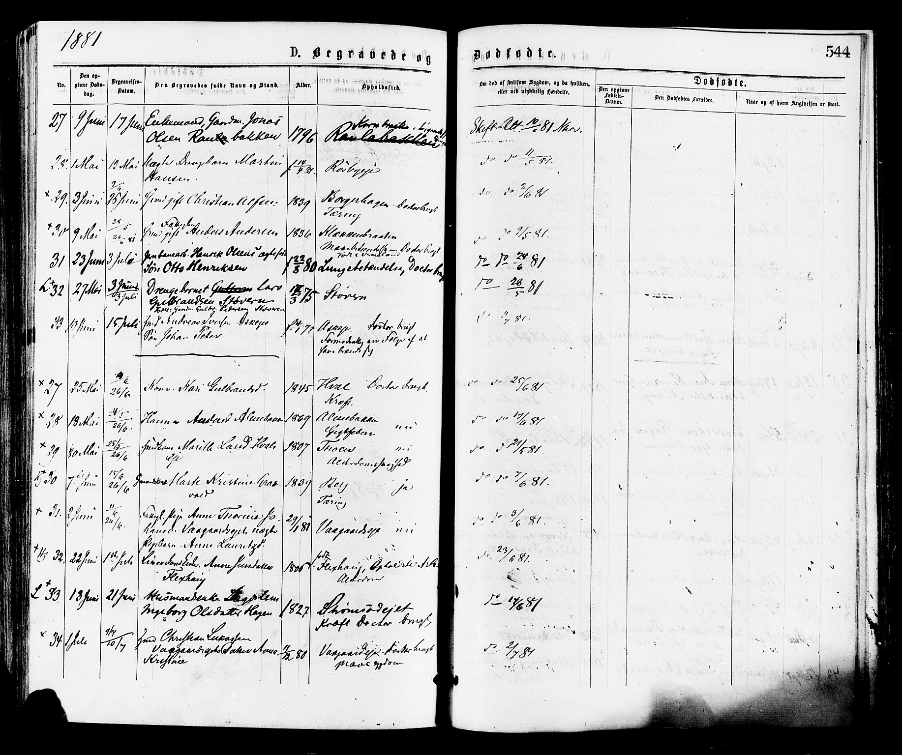 Norderhov kirkebøker, AV/SAKO-A-237/F/Fa/L0015: Parish register (official) no. 15, 1875-1884, p. 544