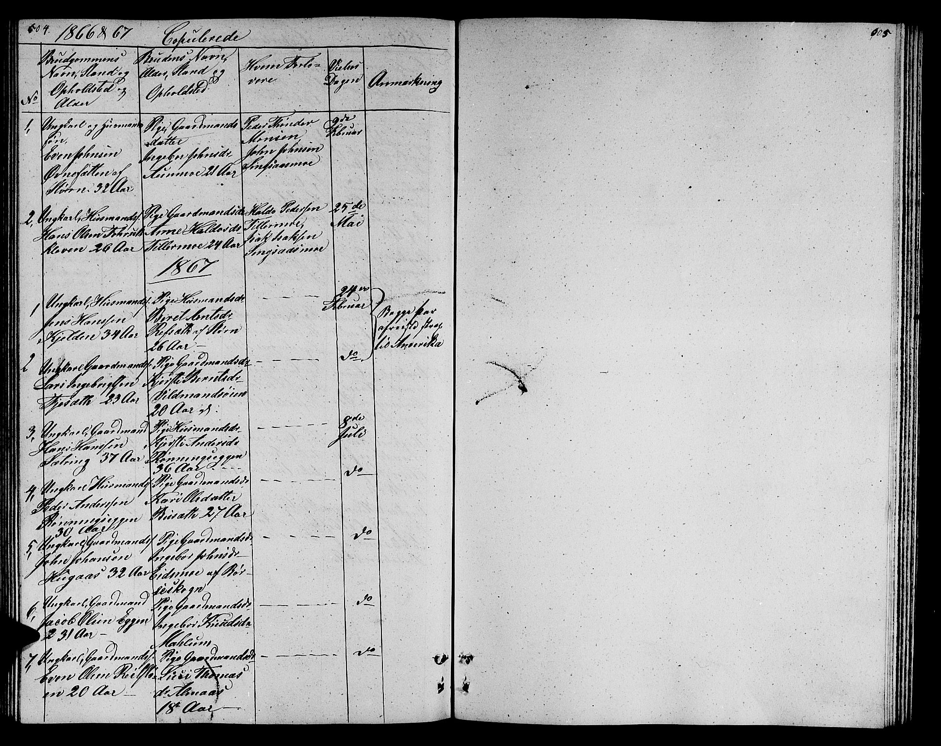 Ministerialprotokoller, klokkerbøker og fødselsregistre - Sør-Trøndelag, SAT/A-1456/688/L1027: Parish register (copy) no. 688C02, 1861-1889, p. 604-605