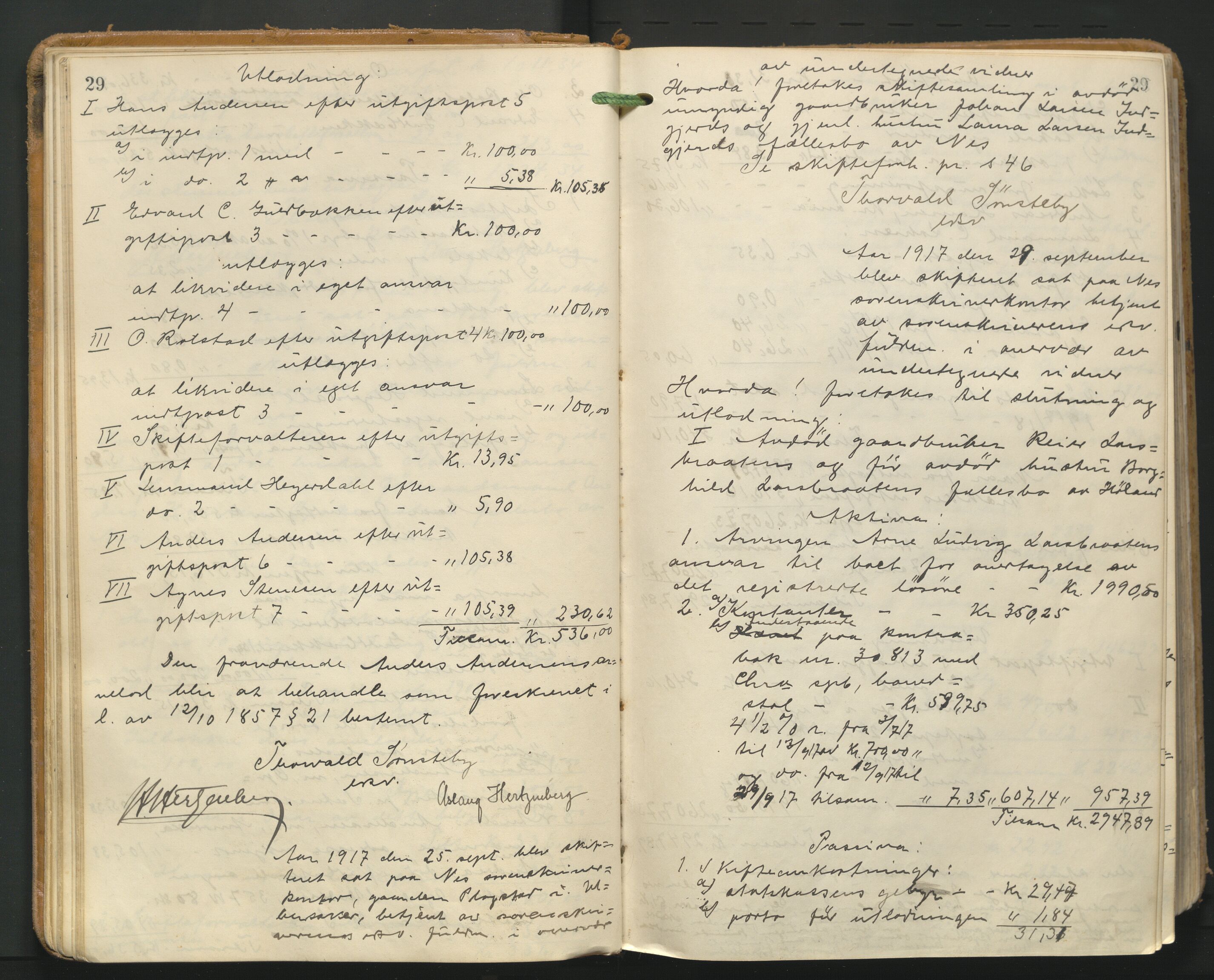 Nes tingrett, AV/SAO-A-10548/H/Hc/L0006: Utlodningsprotokoll, 1916-1943, p. 29