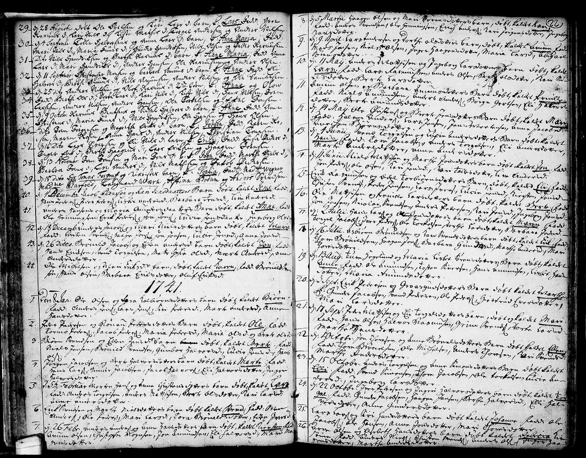 Idd prestekontor Kirkebøker, SAO/A-10911/F/Fa/L0001: Parish register (official) no. I 1, 1720-1769, p. 22