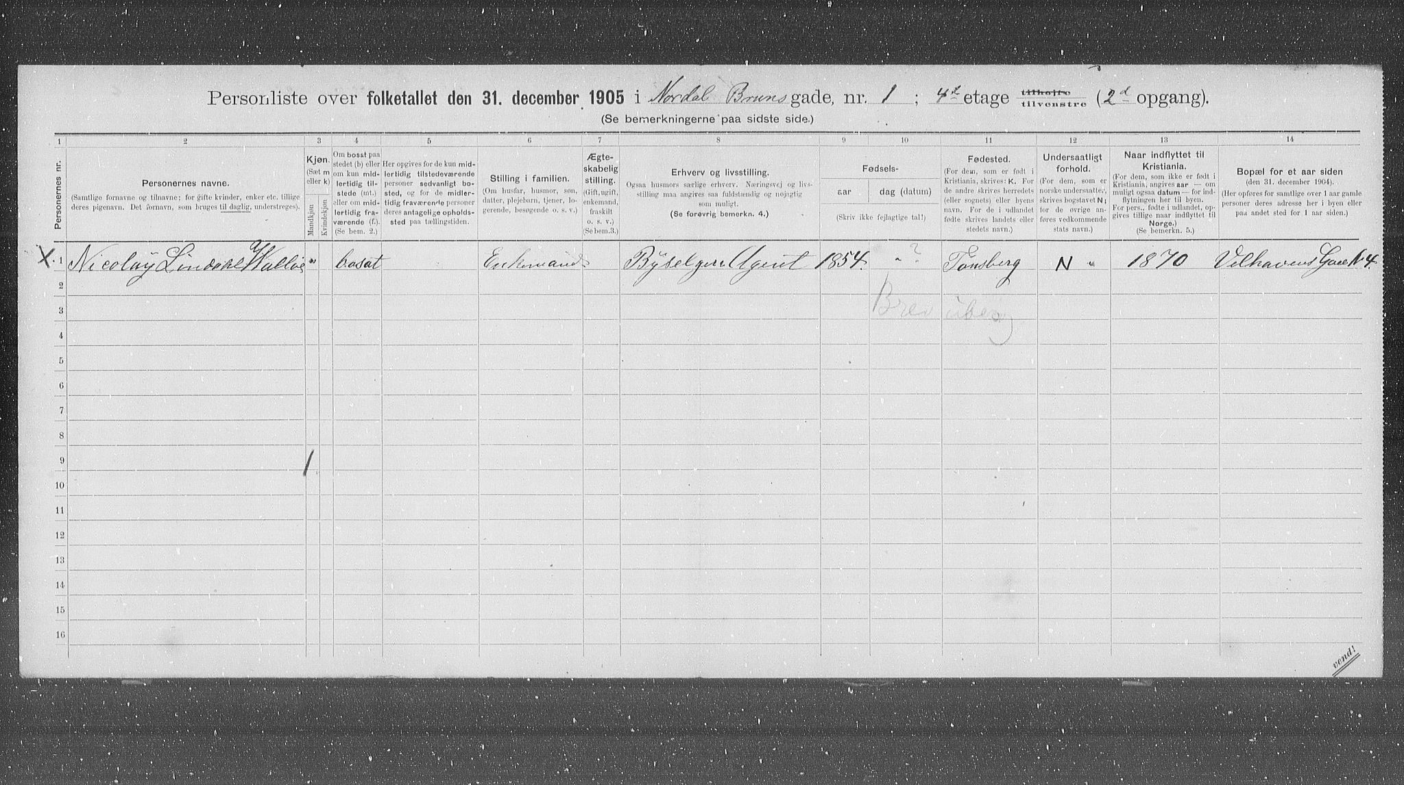 OBA, Municipal Census 1905 for Kristiania, 1905, p. 37590