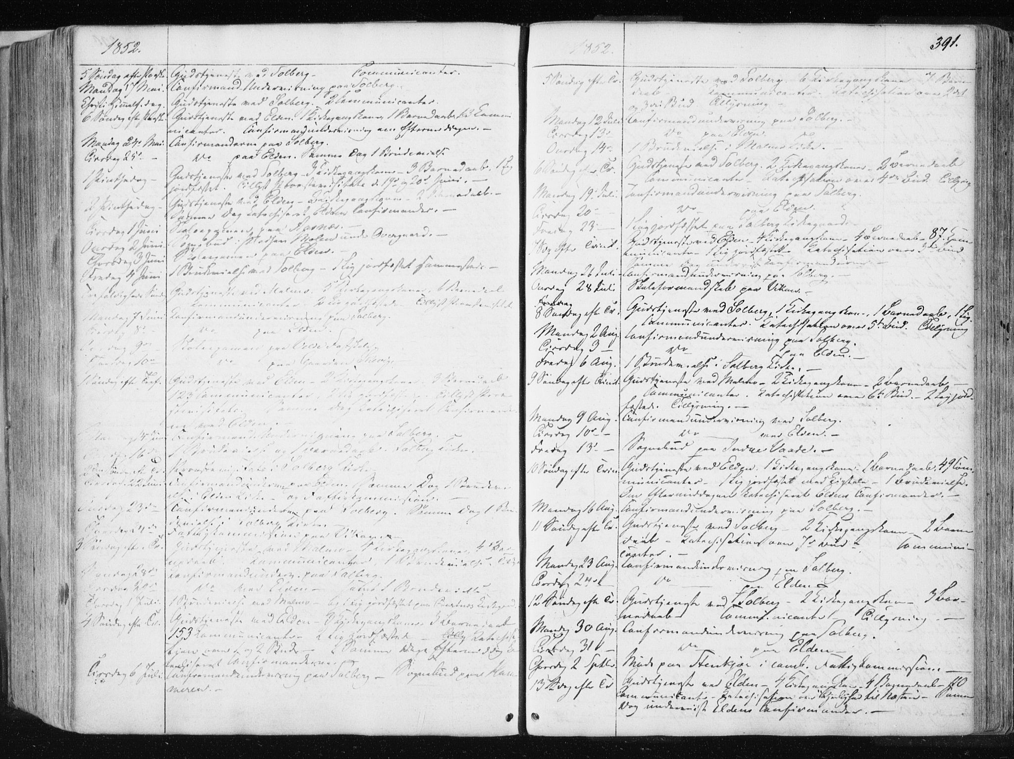 Ministerialprotokoller, klokkerbøker og fødselsregistre - Nord-Trøndelag, AV/SAT-A-1458/741/L0393: Parish register (official) no. 741A07, 1849-1863, p. 391