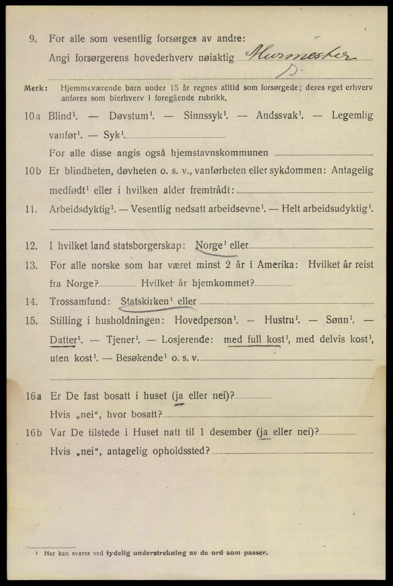 SAKO, 1920 census for Larvik, 1920, p. 19819