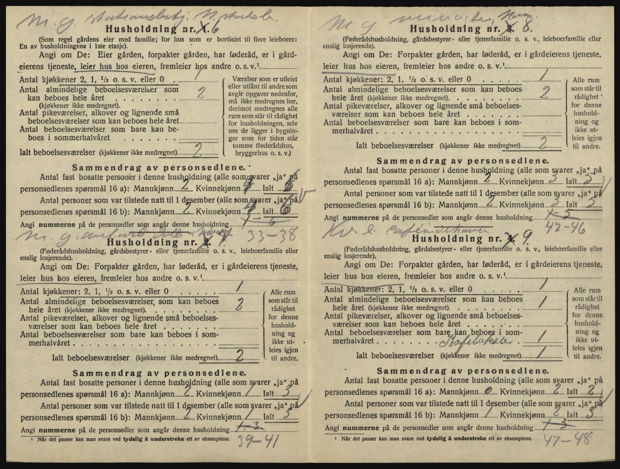 SAO, 1920 census for Eidsberg, 1920, p. 42