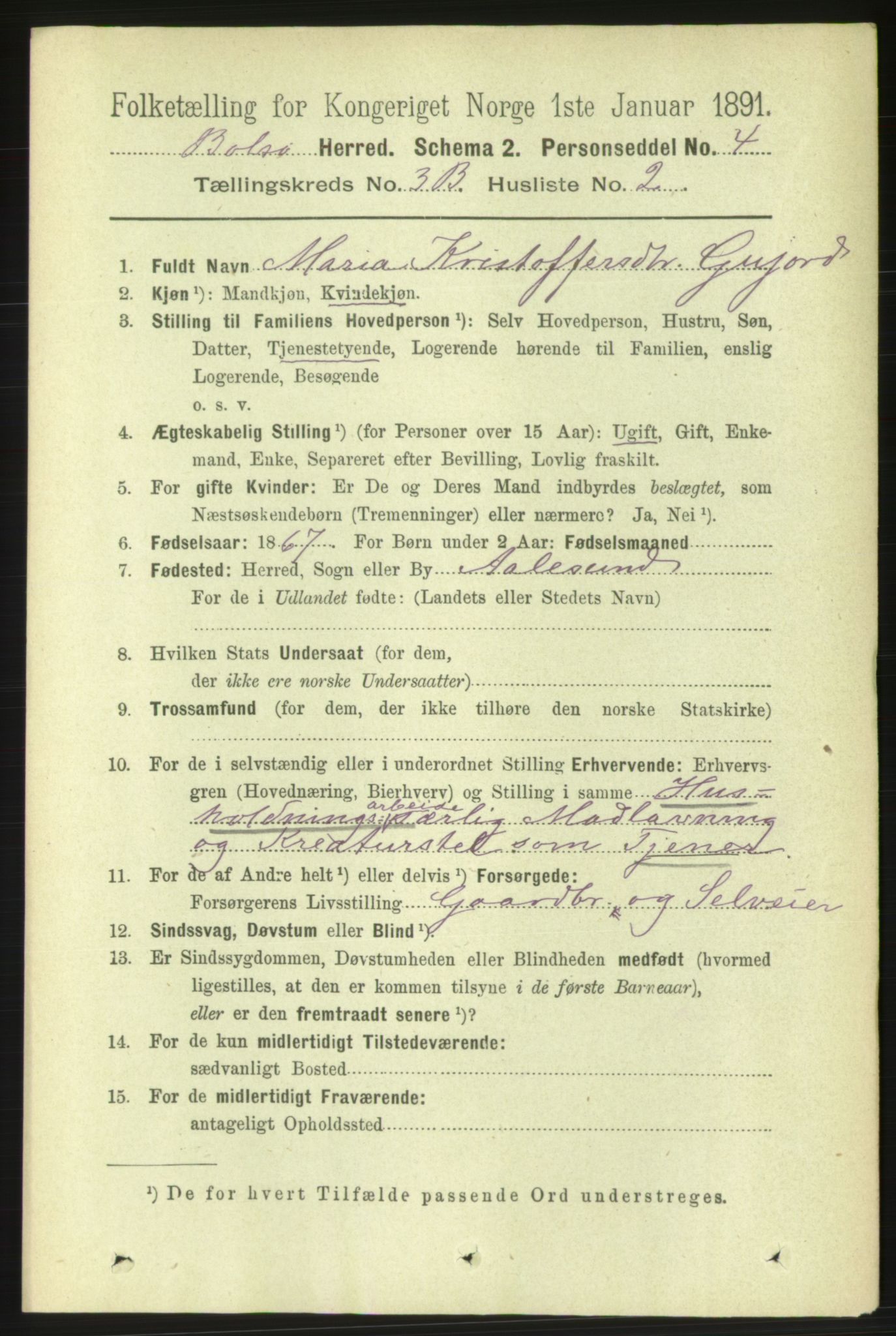 RA, 1891 census for 1544 Bolsøy, 1891, p. 2102