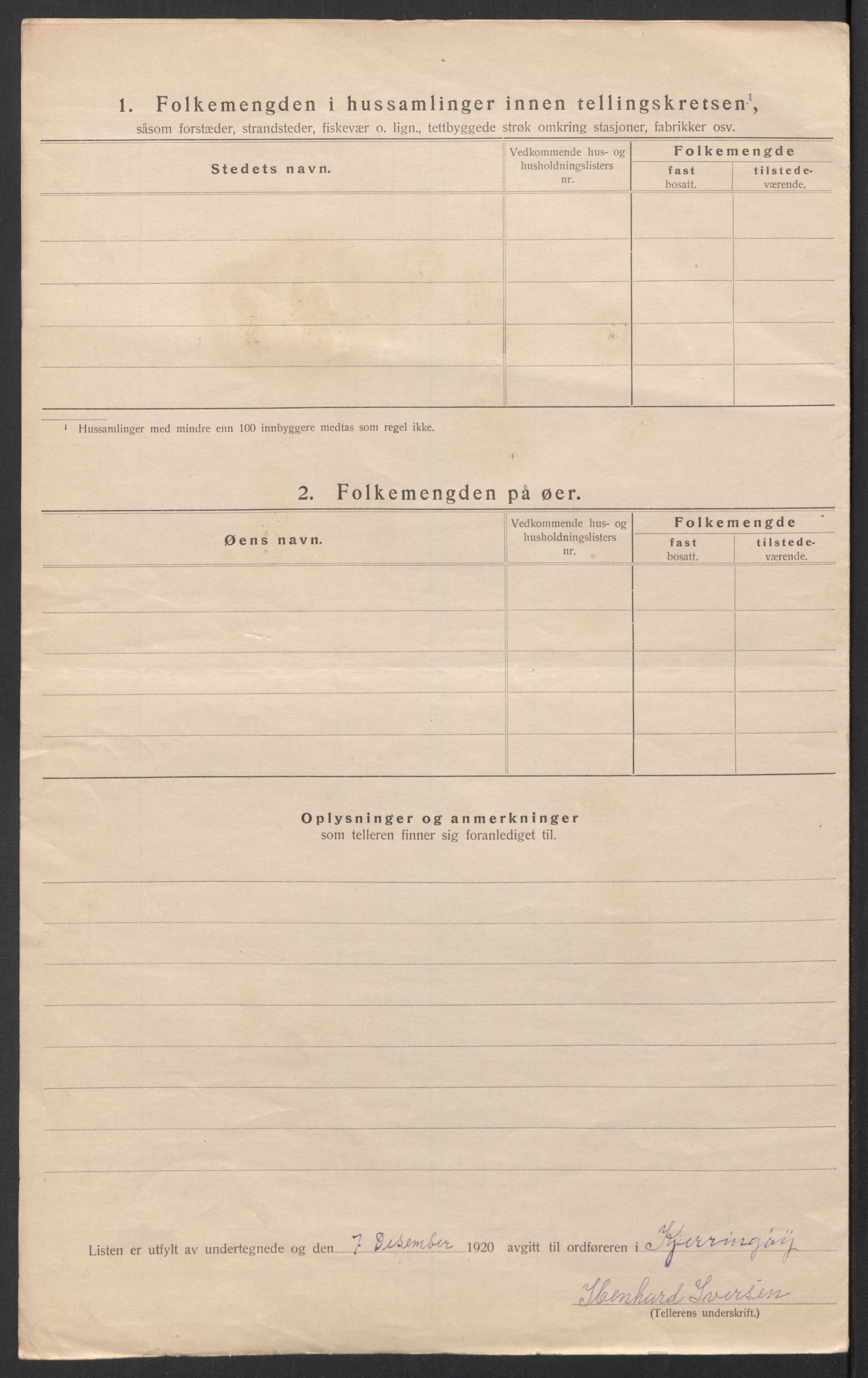 SAT, 1920 census for Kjerringøy, 1920, p. 15