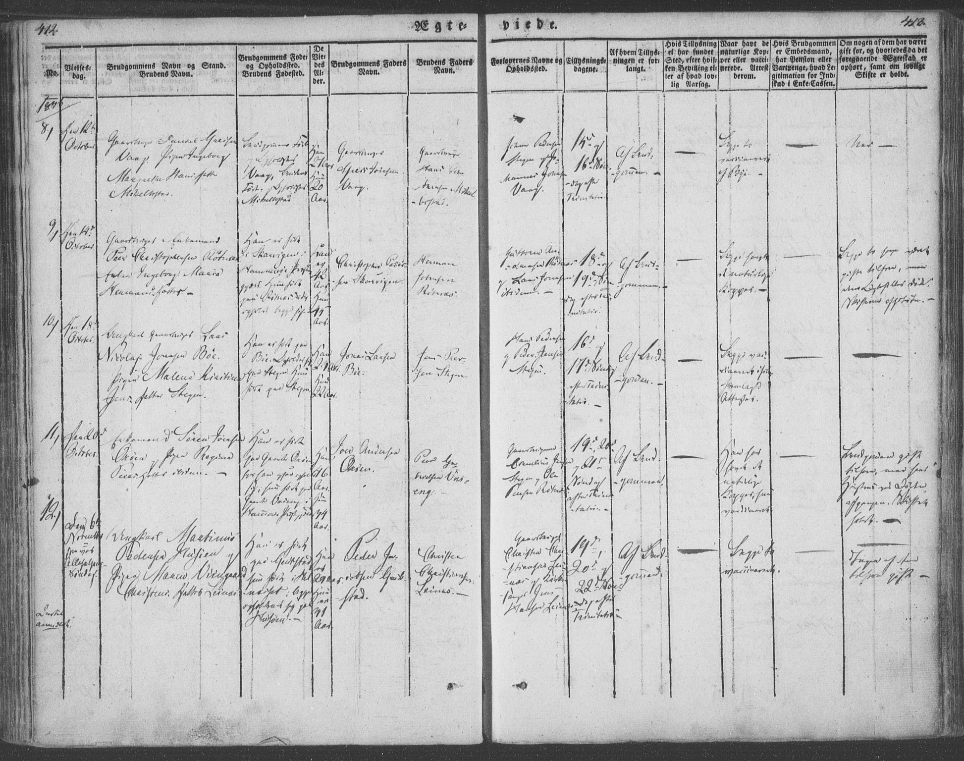 Ministerialprotokoller, klokkerbøker og fødselsregistre - Nordland, AV/SAT-A-1459/855/L0799: Parish register (official) no. 855A07, 1834-1852, p. 412-413