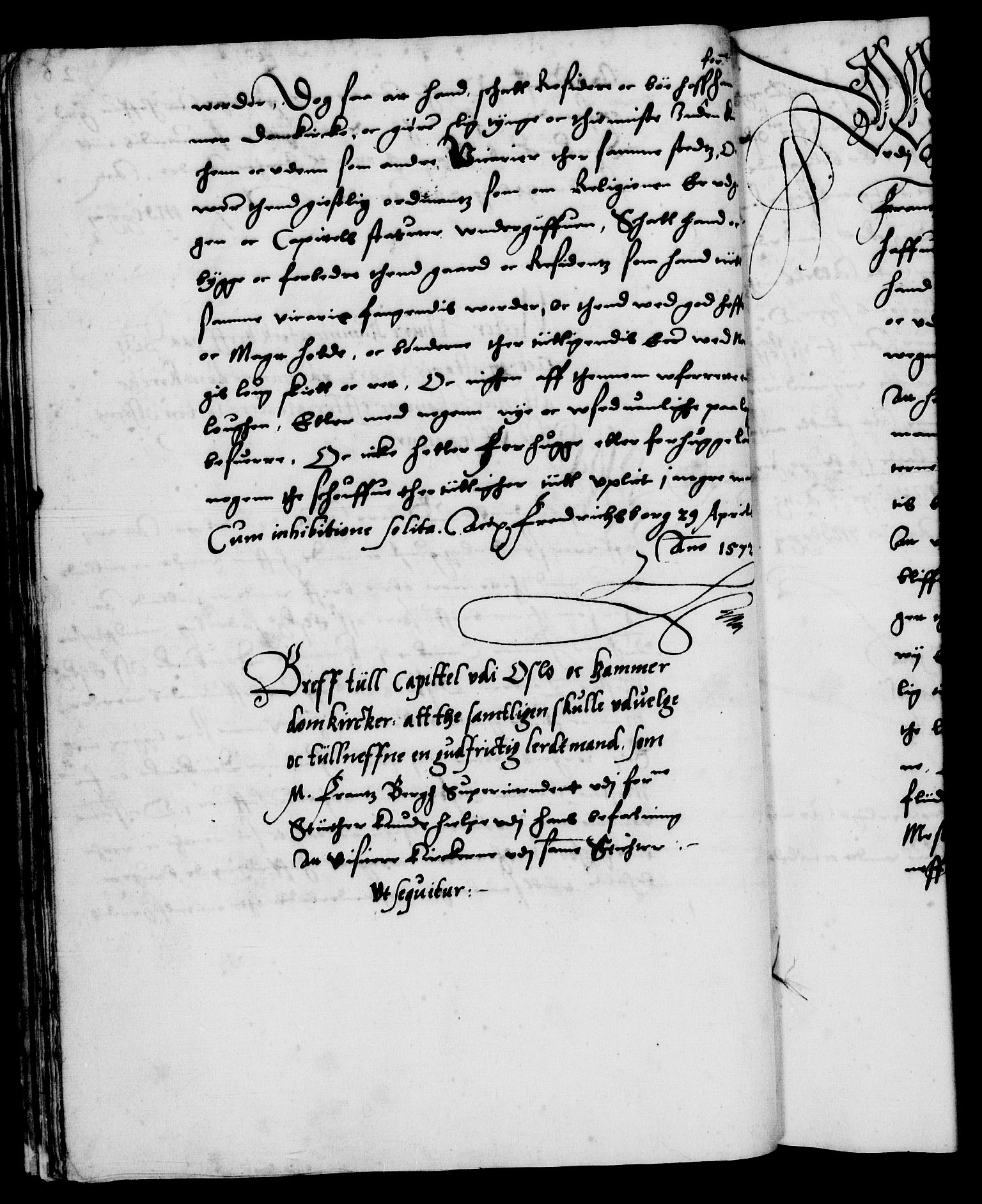 Danske Kanselli 1572-1799, RA/EA-3023/F/Fc/Fca/Fcaa/L0001: Norske registre (mikrofilm), 1572-1588, p. 26b