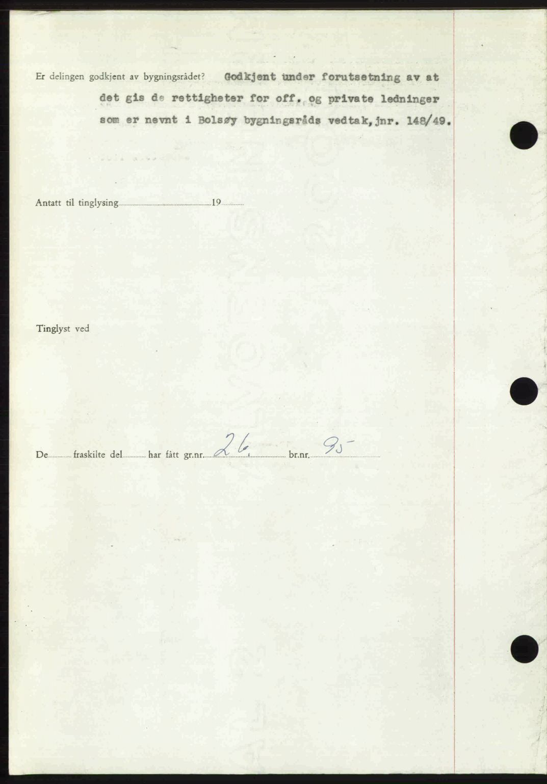 Romsdal sorenskriveri, AV/SAT-A-4149/1/2/2C: Mortgage book no. A32, 1950-1950, Diary no: : 464/1950