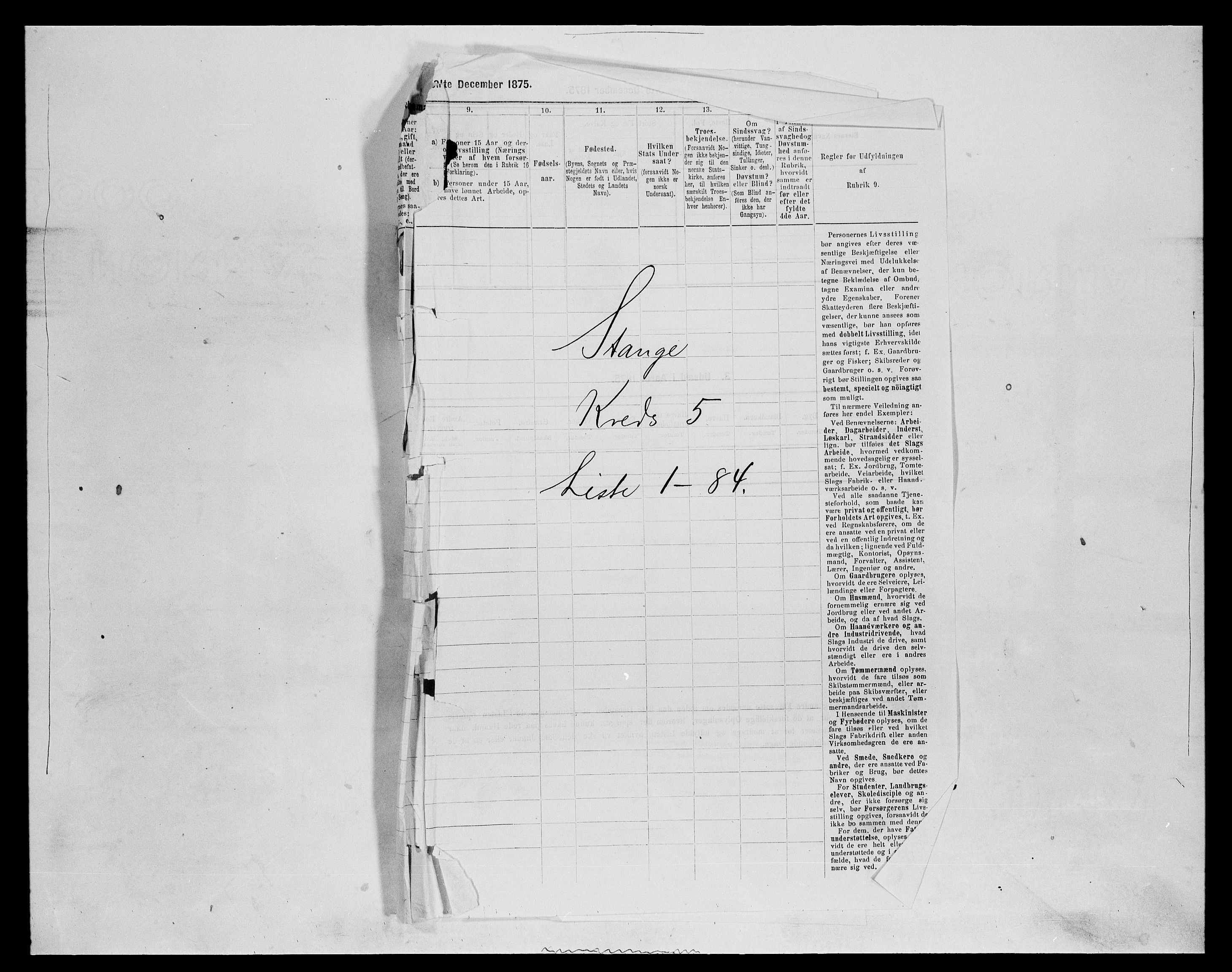 SAH, 1875 census for 0417P Stange, 1875, p. 764