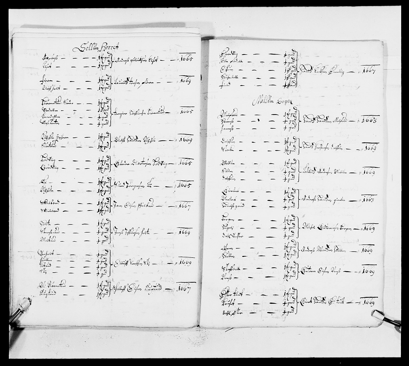 Kommanderende general (KG I) med Det norske krigsdirektorium, AV/RA-EA-5419/E/Ea/L0493: Smålenske regiment, 1643-1694, p. 261