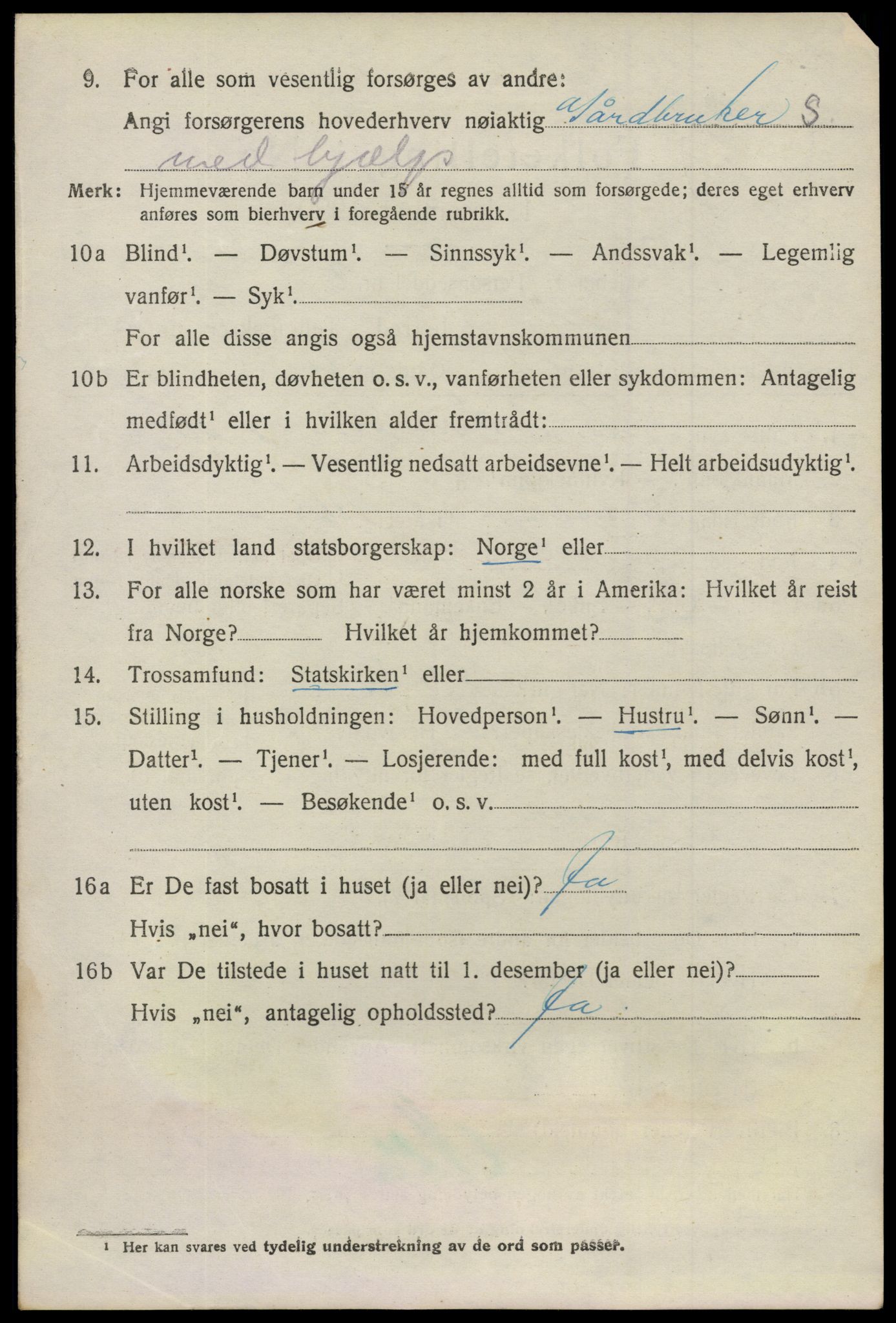 SAO, 1920 census for Tune, 1920, p. 6685