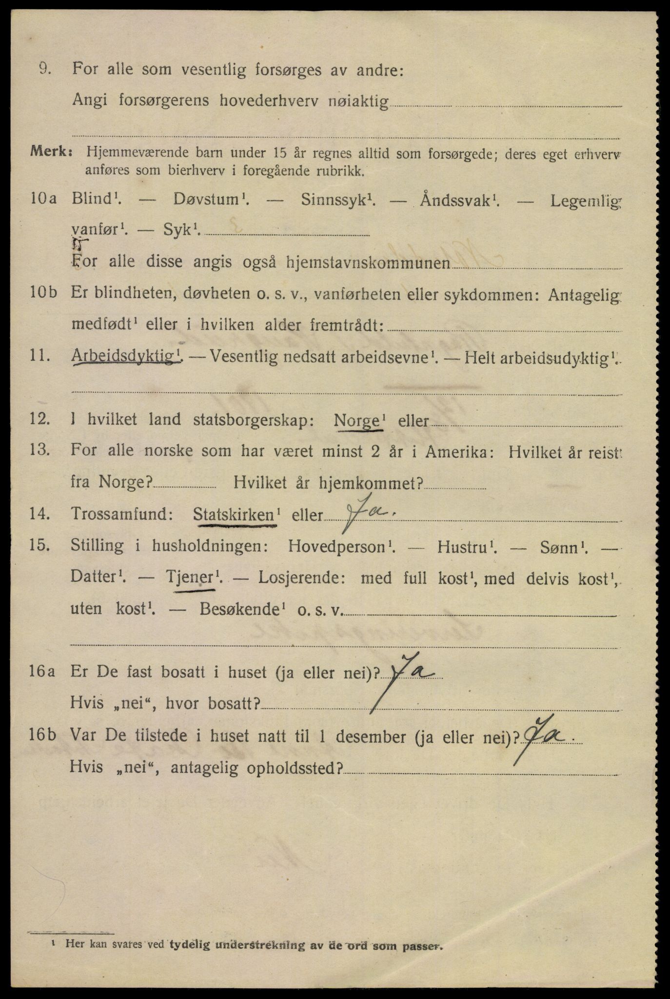 SAKO, 1920 census for Notodden, 1920, p. 8309