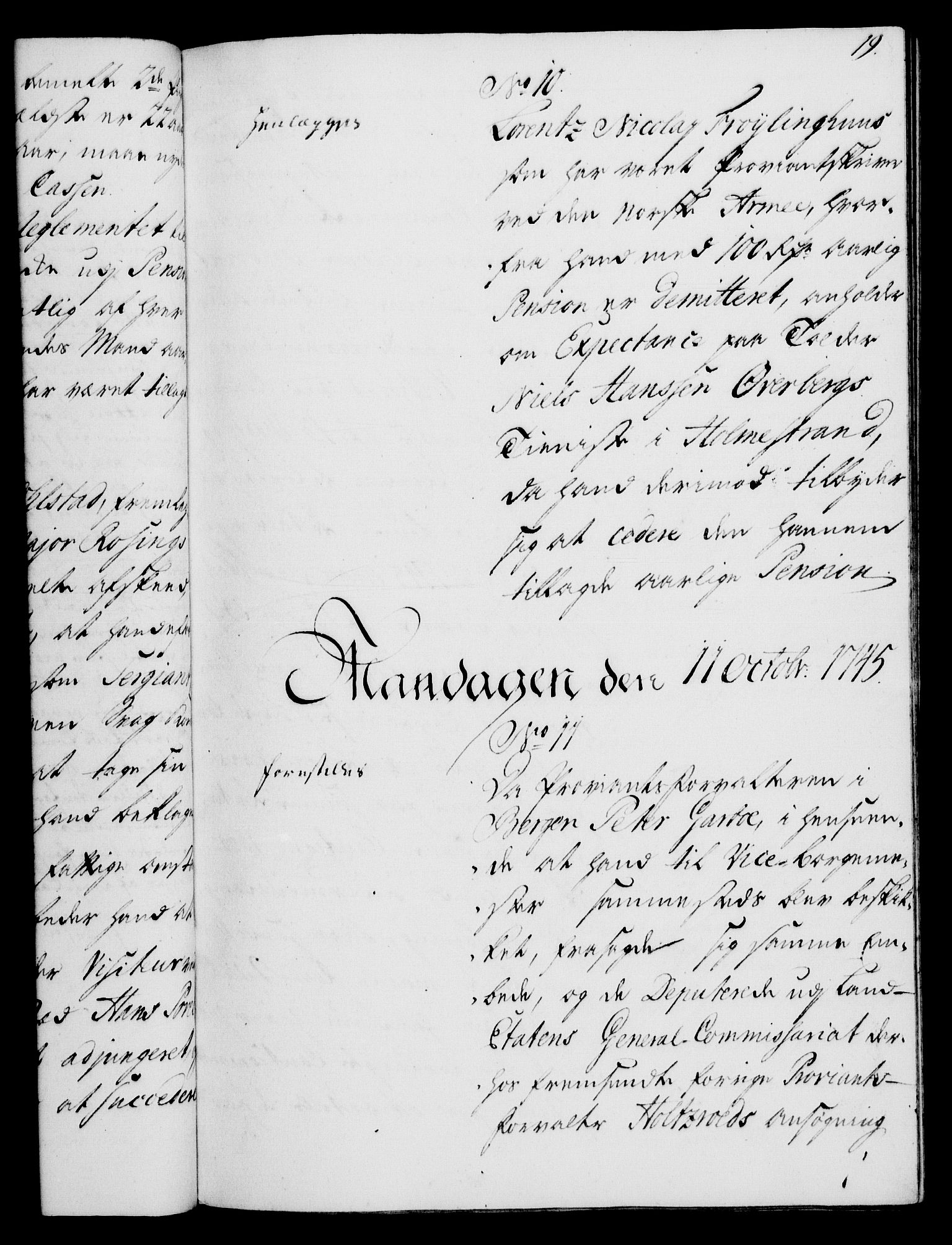 Rentekammeret, Kammerkanselliet, AV/RA-EA-3111/G/Gh/Gha/L0027: Norsk ekstraktmemorialprotokoll (merket RK 53.72), 1745-1746, p. 19