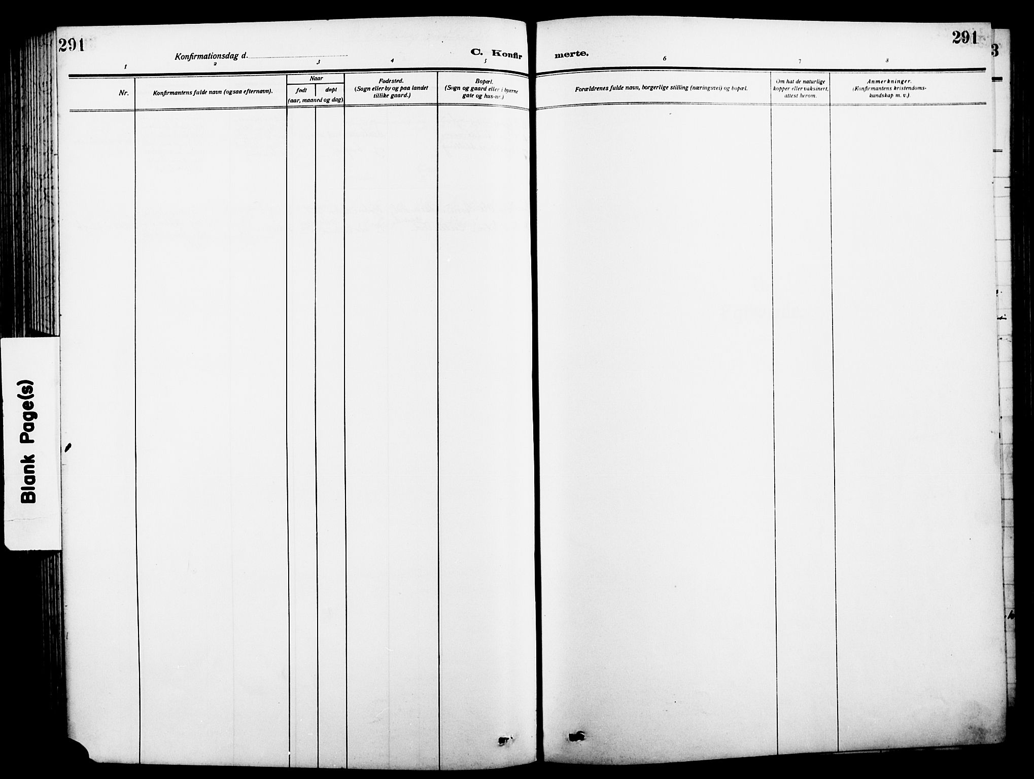 Nøtterøy kirkebøker, AV/SAKO-A-354/G/Ga/L0005: Parish register (copy) no. I 5, 1910-1924, p. 291