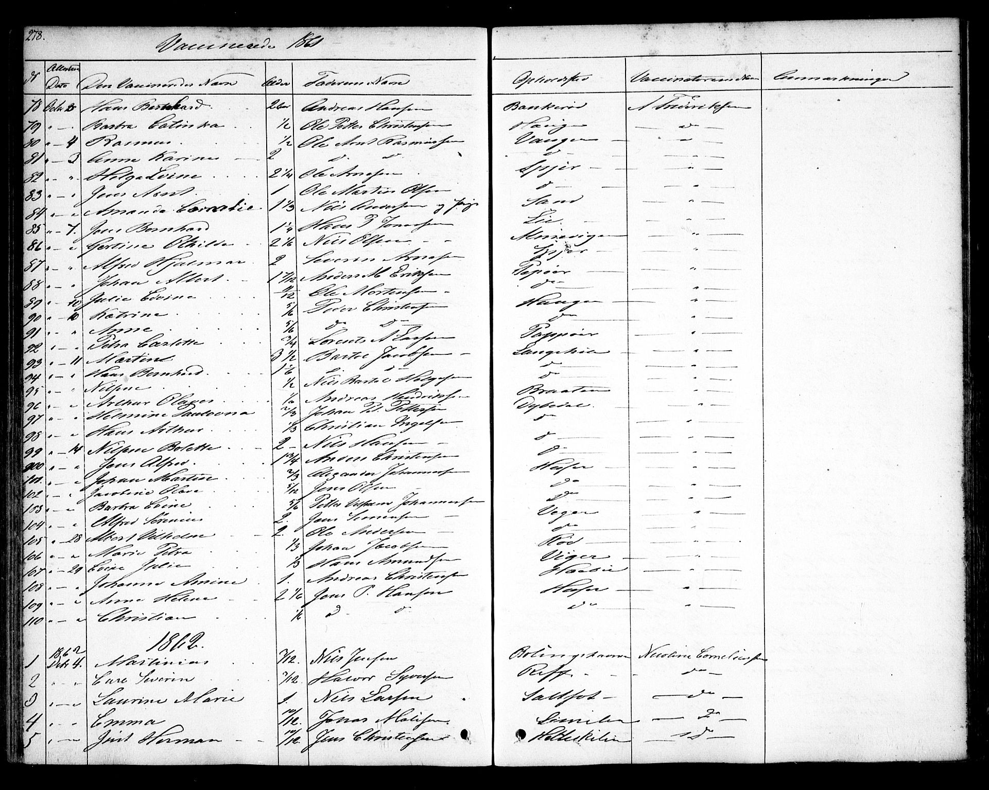 Hvaler prestekontor Kirkebøker, SAO/A-2001/F/Fa/L0006: Parish register (official) no. I 6, 1846-1863, p. 278