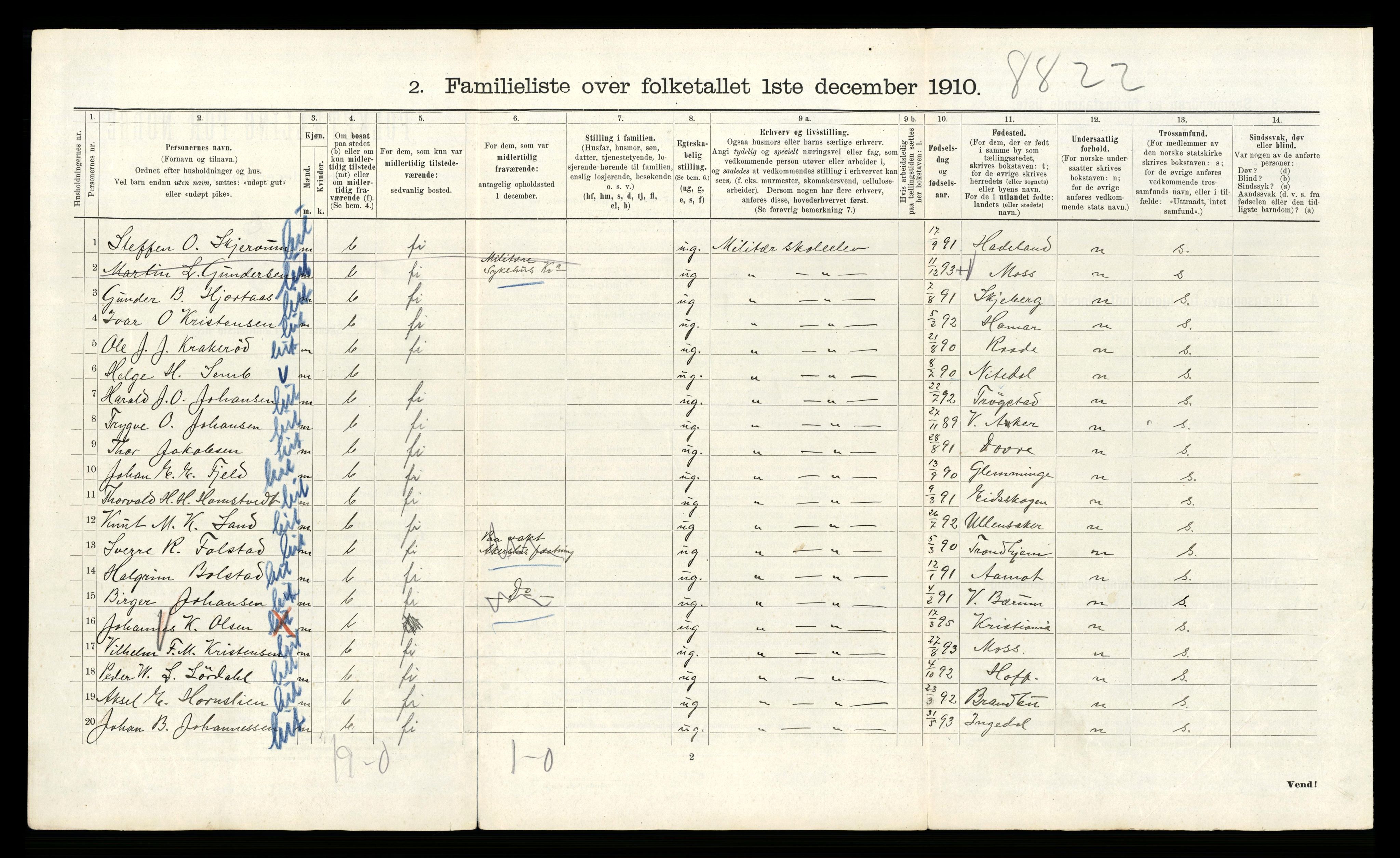 RA, 1910 census for Kristiania, 1910, p. 27758