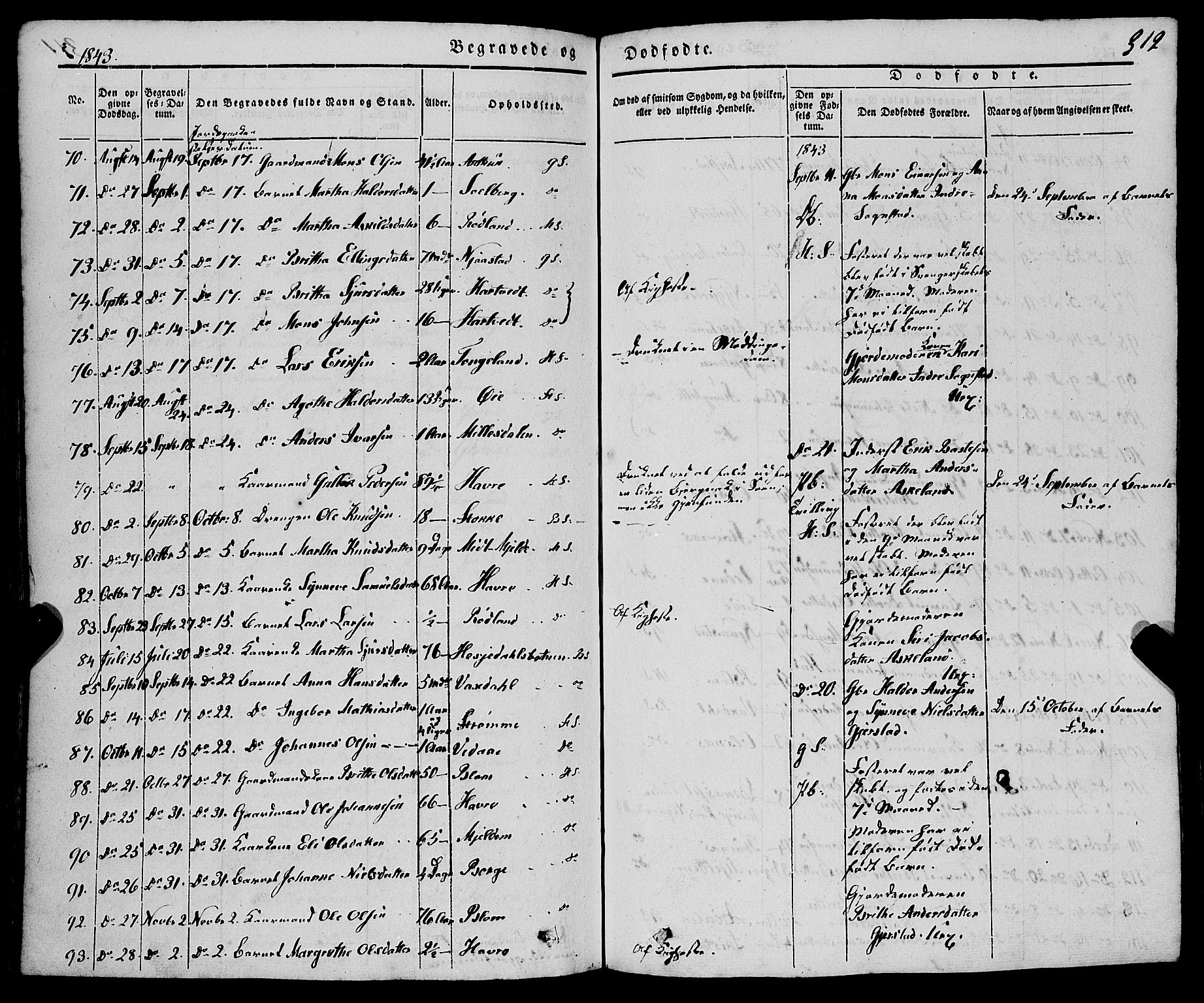 Haus sokneprestembete, AV/SAB-A-75601/H/Haa: Parish register (official) no. A 15, 1838-1847, p. 312