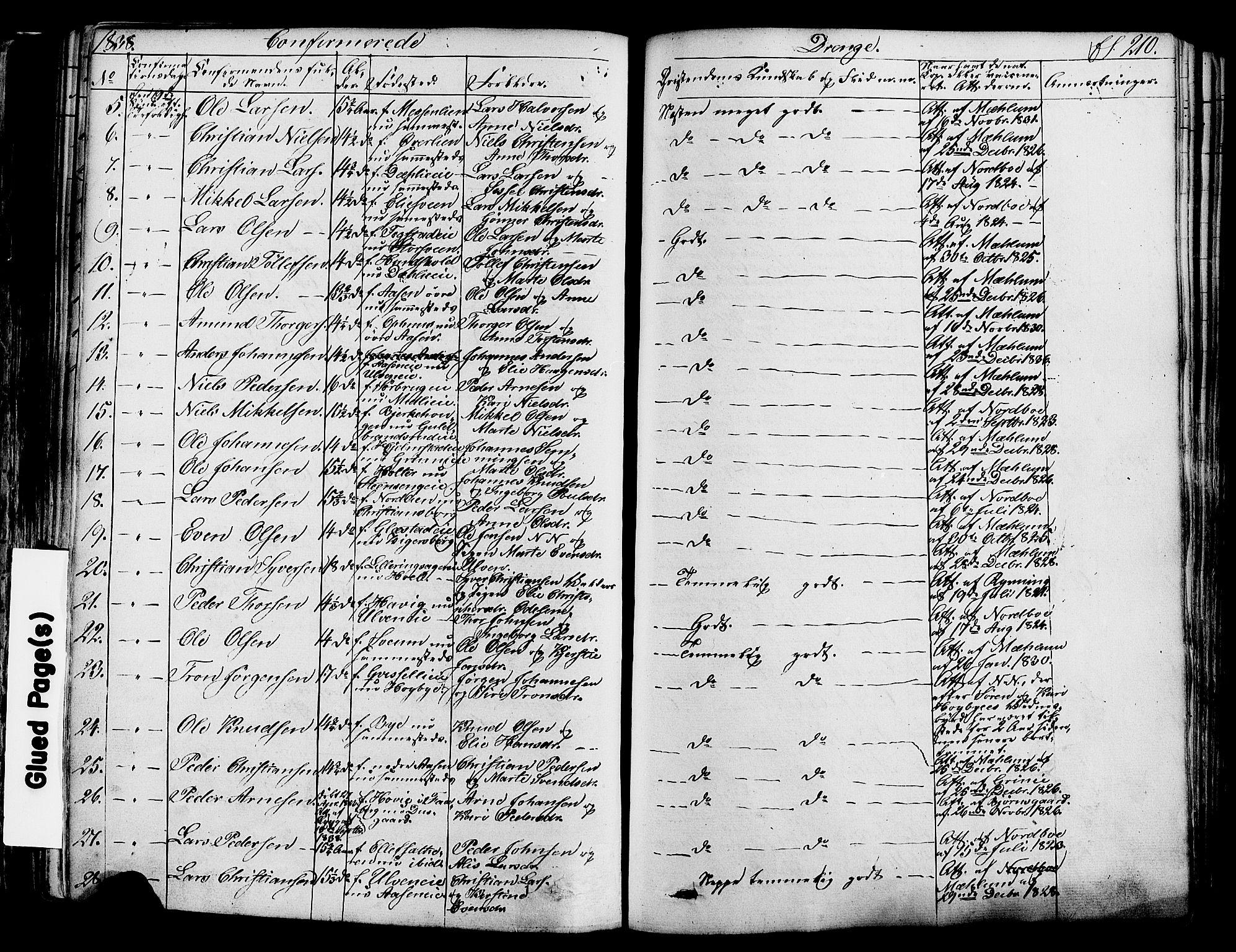 Ringsaker prestekontor, AV/SAH-PREST-014/K/Ka/L0008: Parish register (official) no. 8, 1837-1850, p. 210