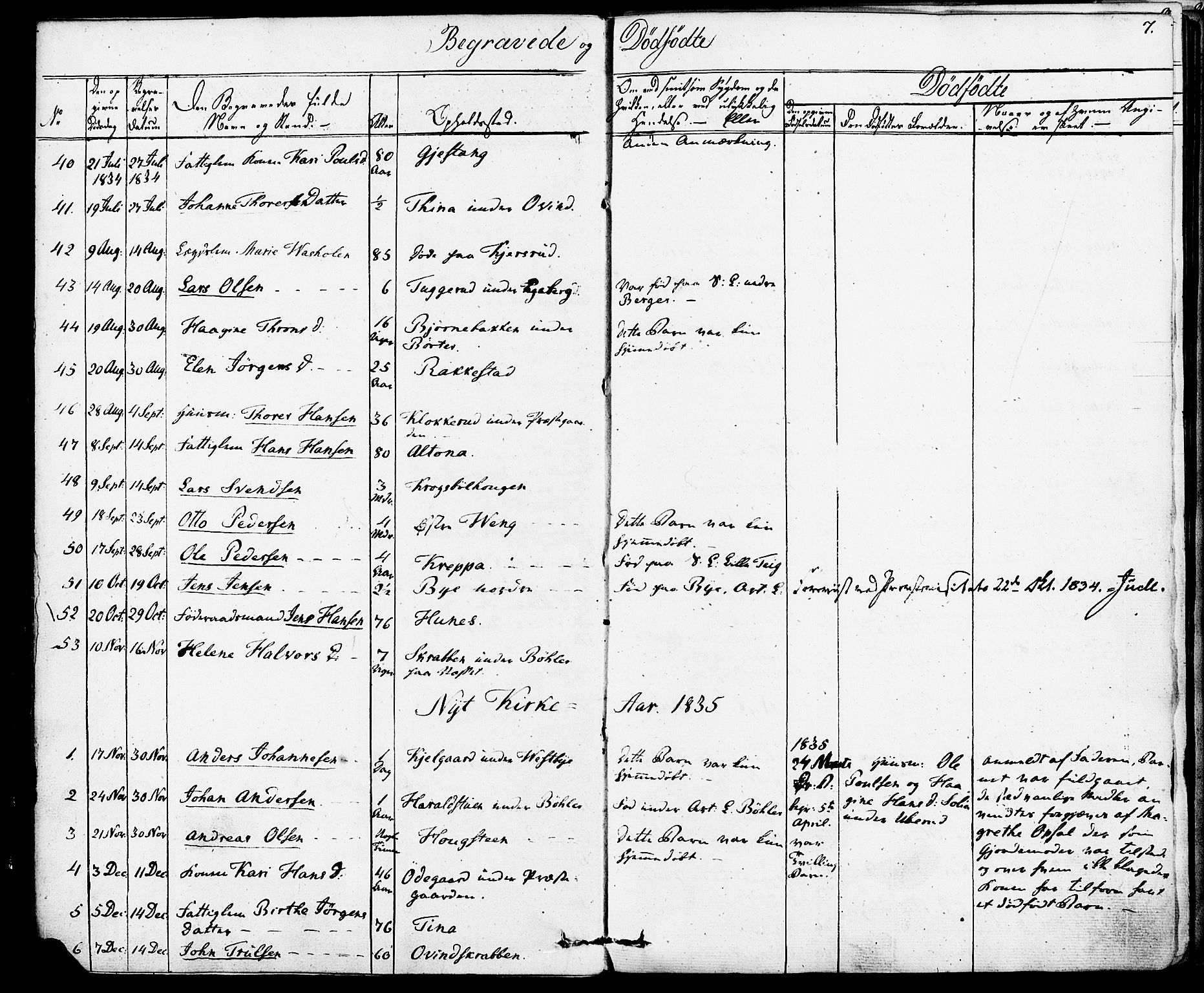 Enebakk prestekontor Kirkebøker, AV/SAO-A-10171c/F/Fa/L0013: Parish register (official) no. I 13, 1832-1882, p. 7