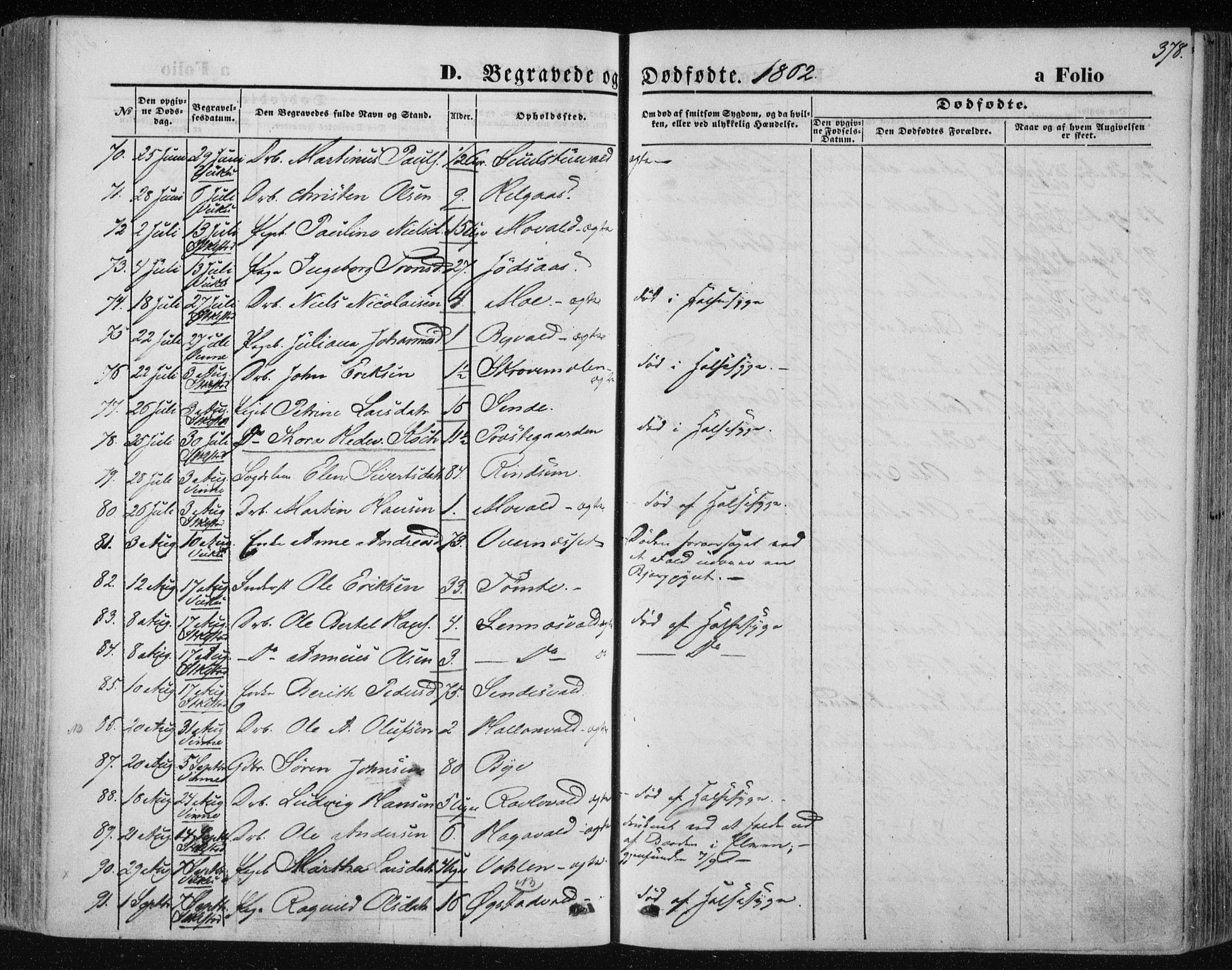 Ministerialprotokoller, klokkerbøker og fødselsregistre - Nord-Trøndelag, AV/SAT-A-1458/723/L0241: Parish register (official) no. 723A10, 1860-1869, p. 378