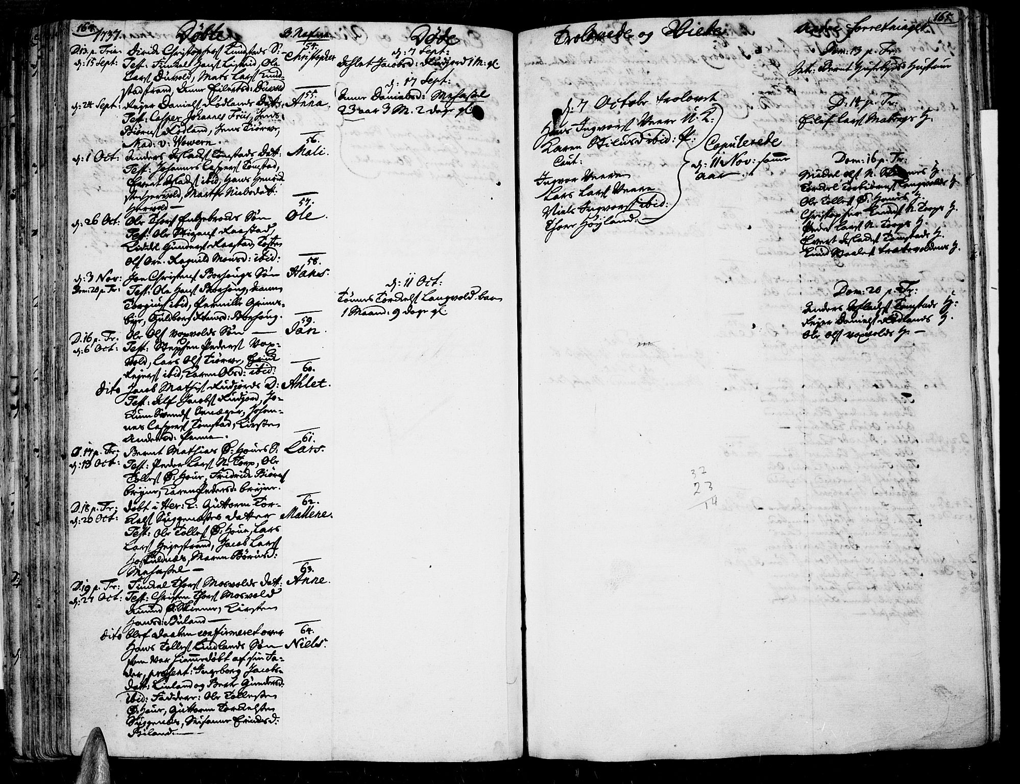 Lista sokneprestkontor, AV/SAK-1111-0027/F/Fa/L0002: Parish register (official) no. A 2 /1, 1726-1742, p. 164-165