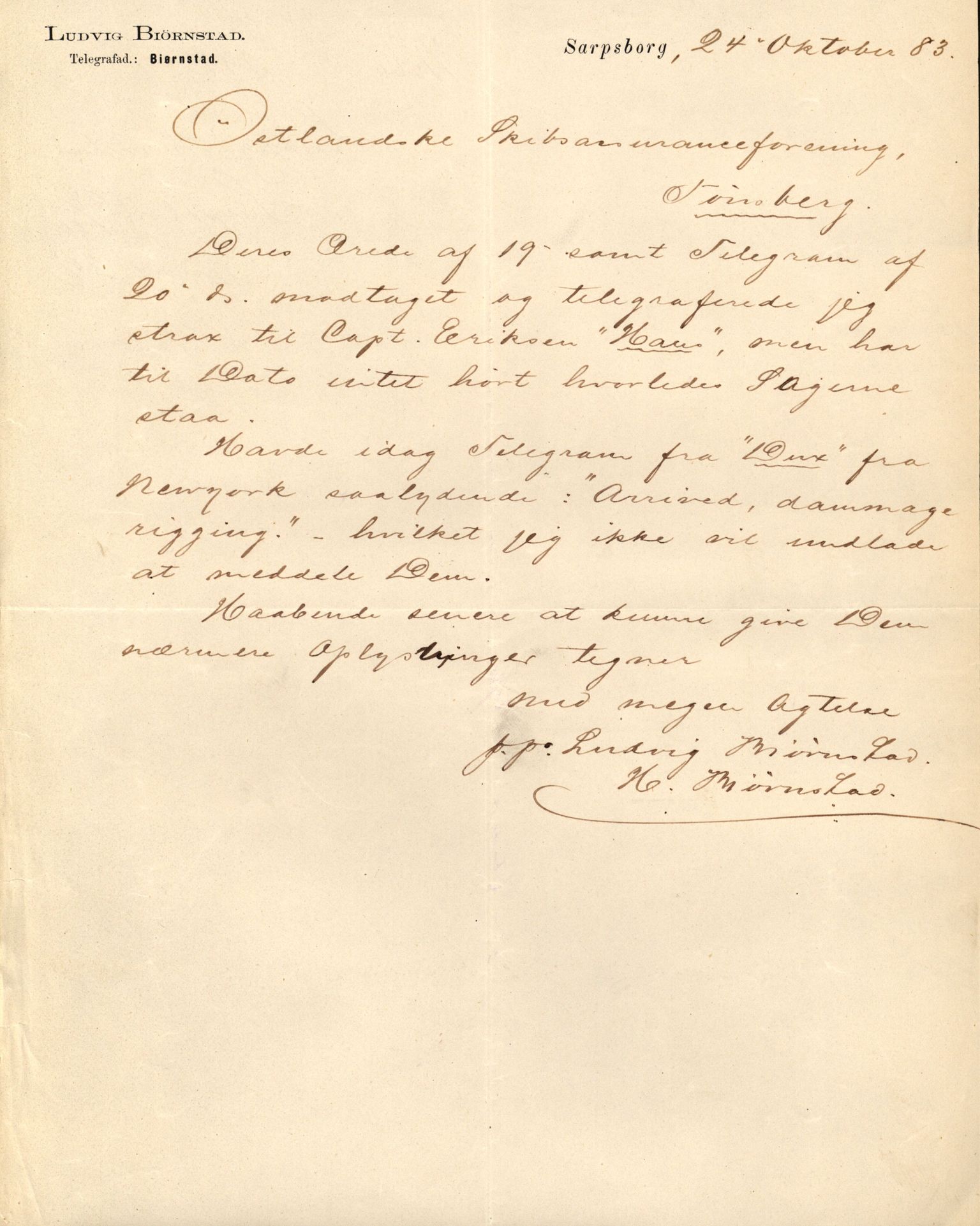 Pa 63 - Østlandske skibsassuranceforening, VEMU/A-1079/G/Ga/L0016/0017: Havaridokumenter / Andover, Hans, Heimdal, 1883, p. 12