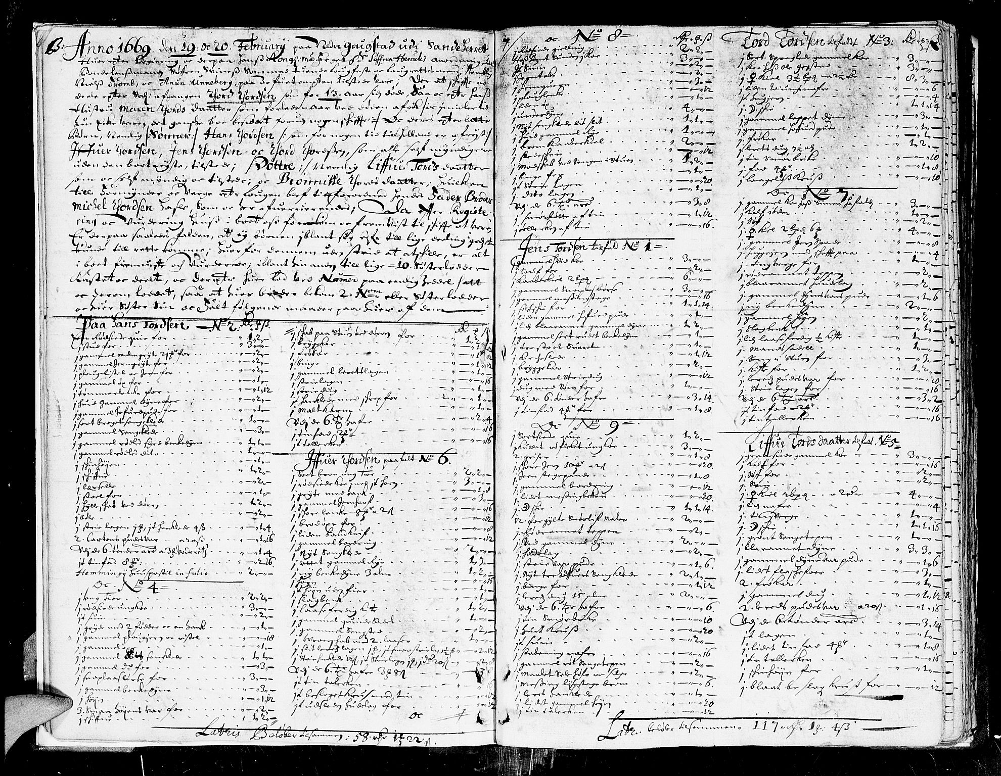 Larvik sorenskriveri, AV/SAKO-A-83/H/Hd/Hda/L0001: Skifteprotokoll, 1666-1677, p. 6b-7a