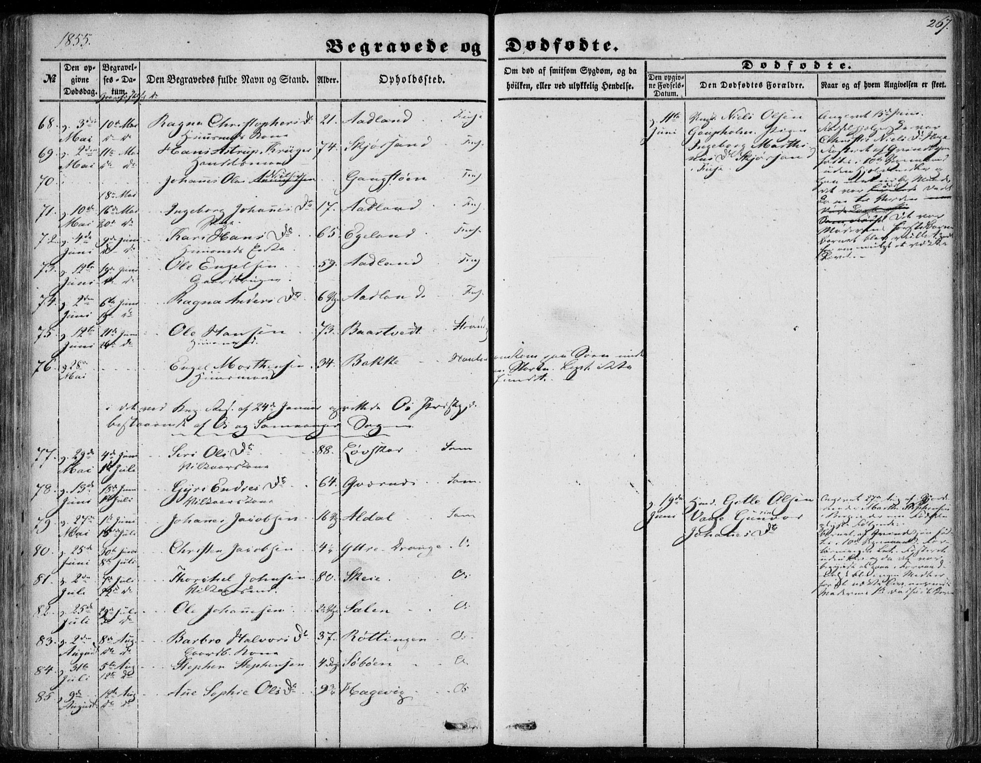 Os sokneprestembete, AV/SAB-A-99929: Parish register (official) no. A 16, 1851-1859, p. 267