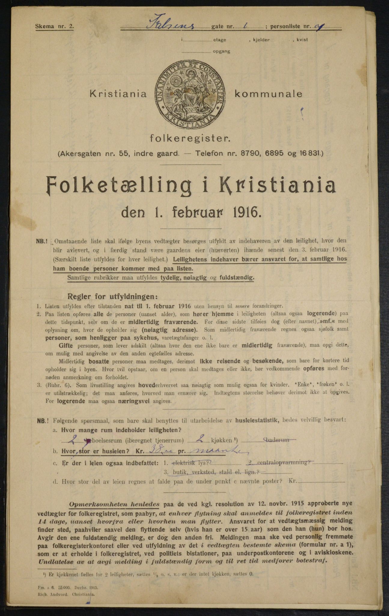 OBA, Municipal Census 1916 for Kristiania, 1916, p. 23639