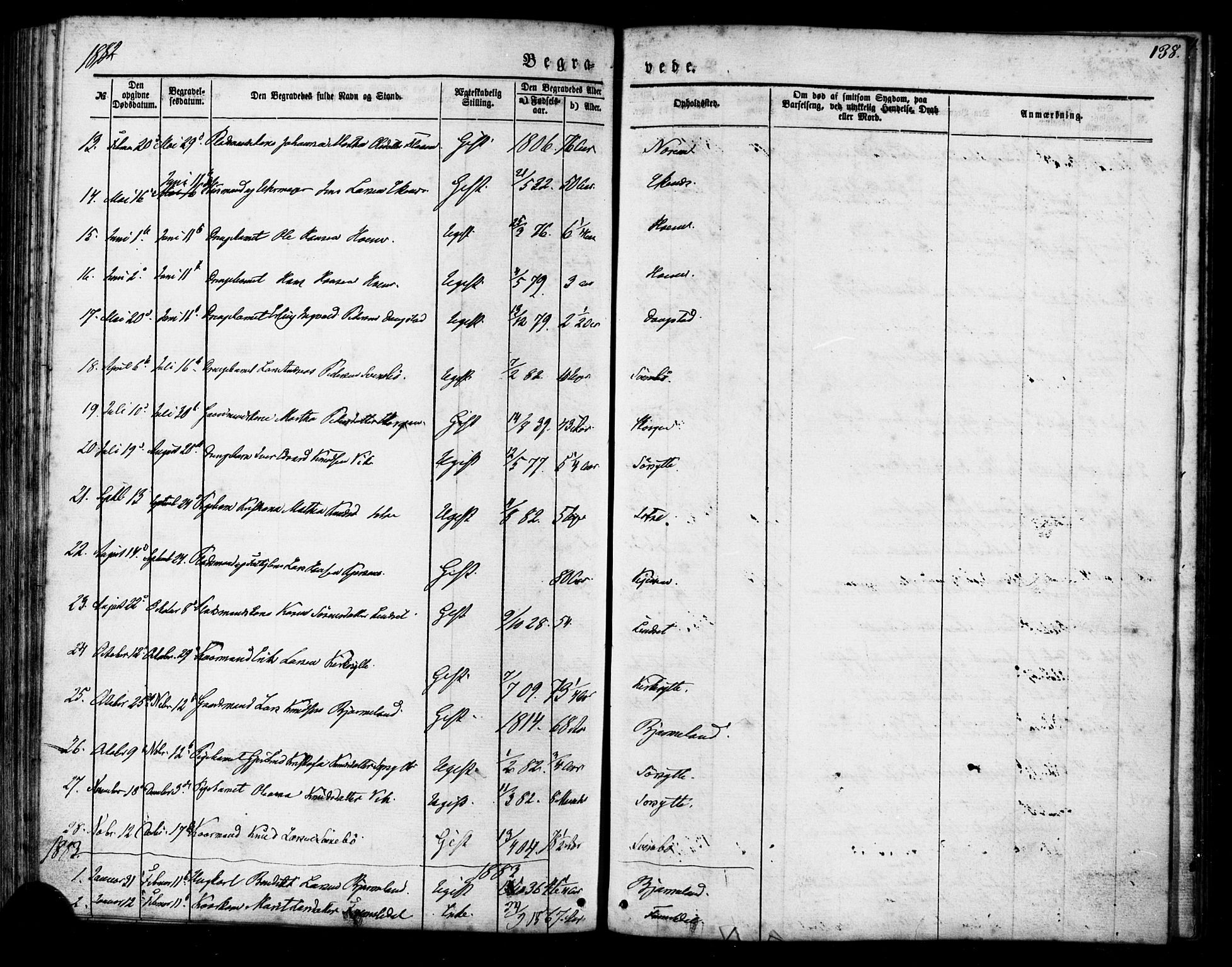 Ministerialprotokoller, klokkerbøker og fødselsregistre - Møre og Romsdal, SAT/A-1454/541/L0545: Parish register (official) no. 541A02, 1872-1886, p. 138