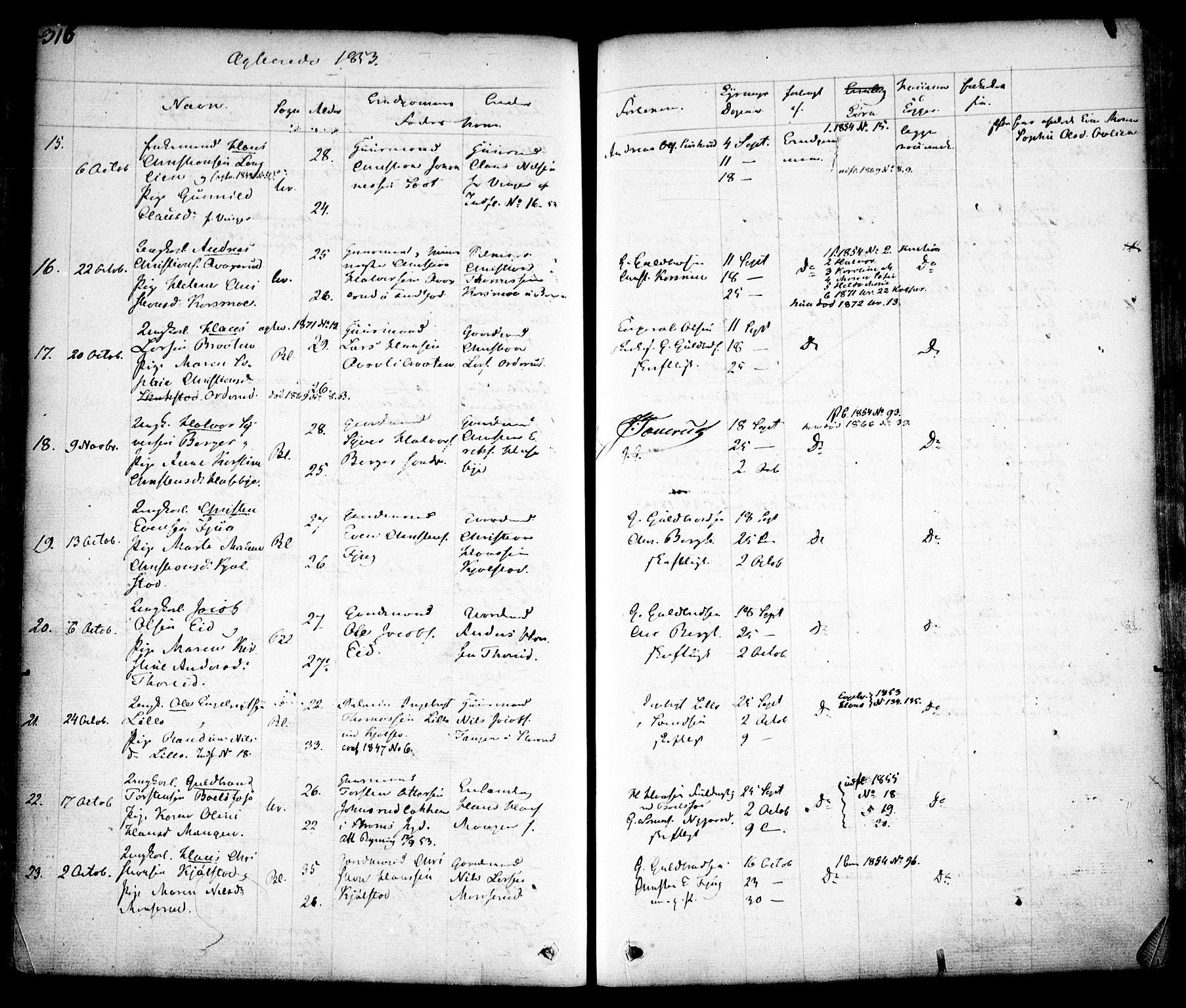 Aurskog prestekontor Kirkebøker, SAO/A-10304a/F/Fa/L0006: Parish register (official) no. I 6, 1829-1853, p. 316