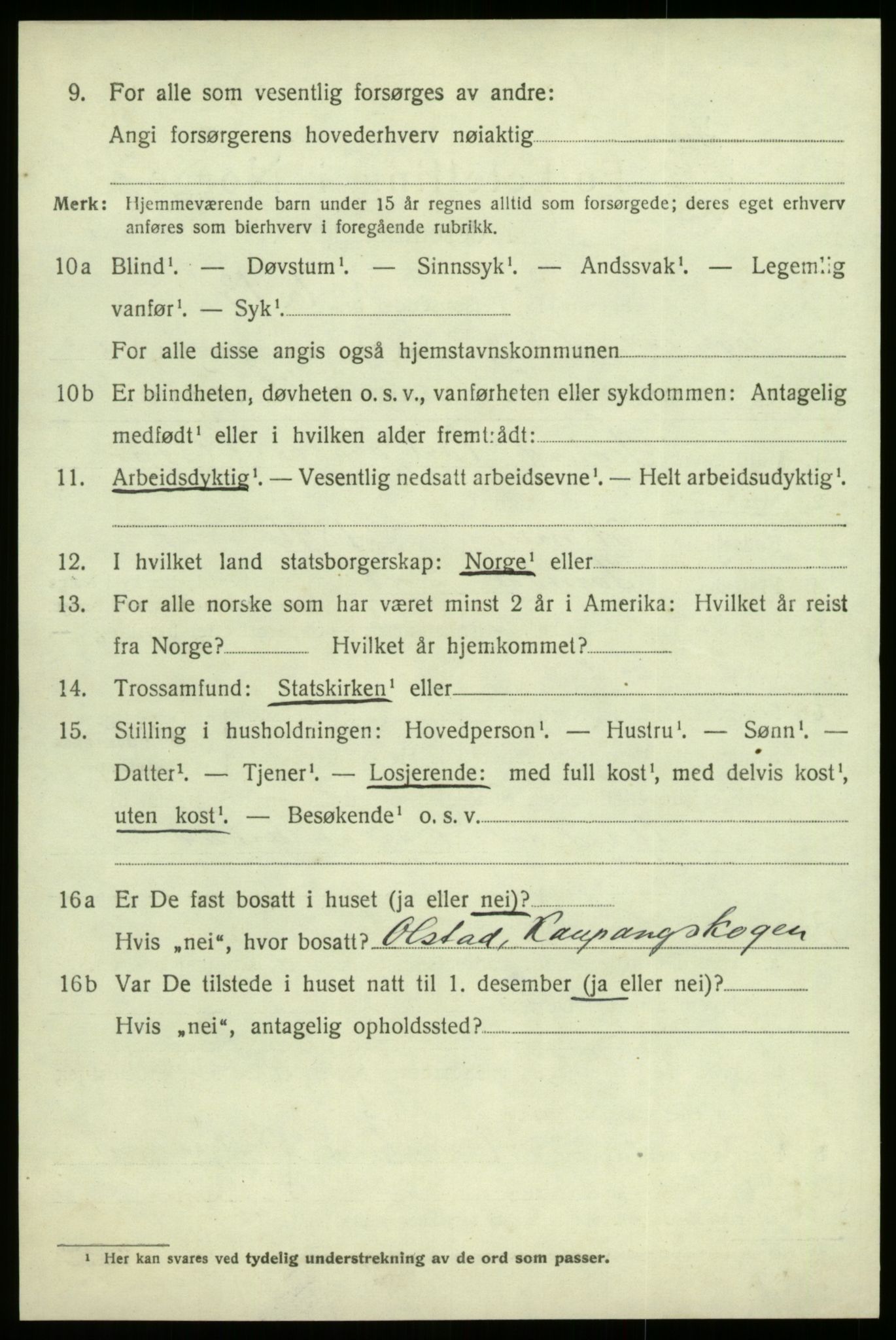 SAB, 1920 census for Sogndal, 1920, p. 3380