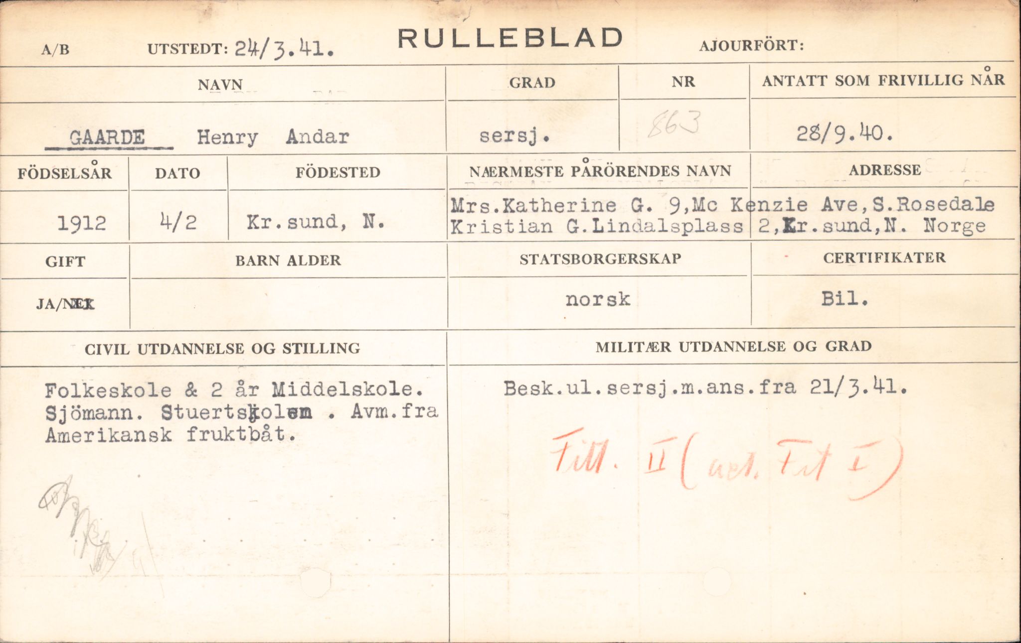 Forsvaret, Rygge hovedflystasjon, AV/RA-RAFA-2298/P/Pd/L0026: Annerløv, Gustav - Musæus, Carl Fredrik - f. 1912, 1912, p. 113