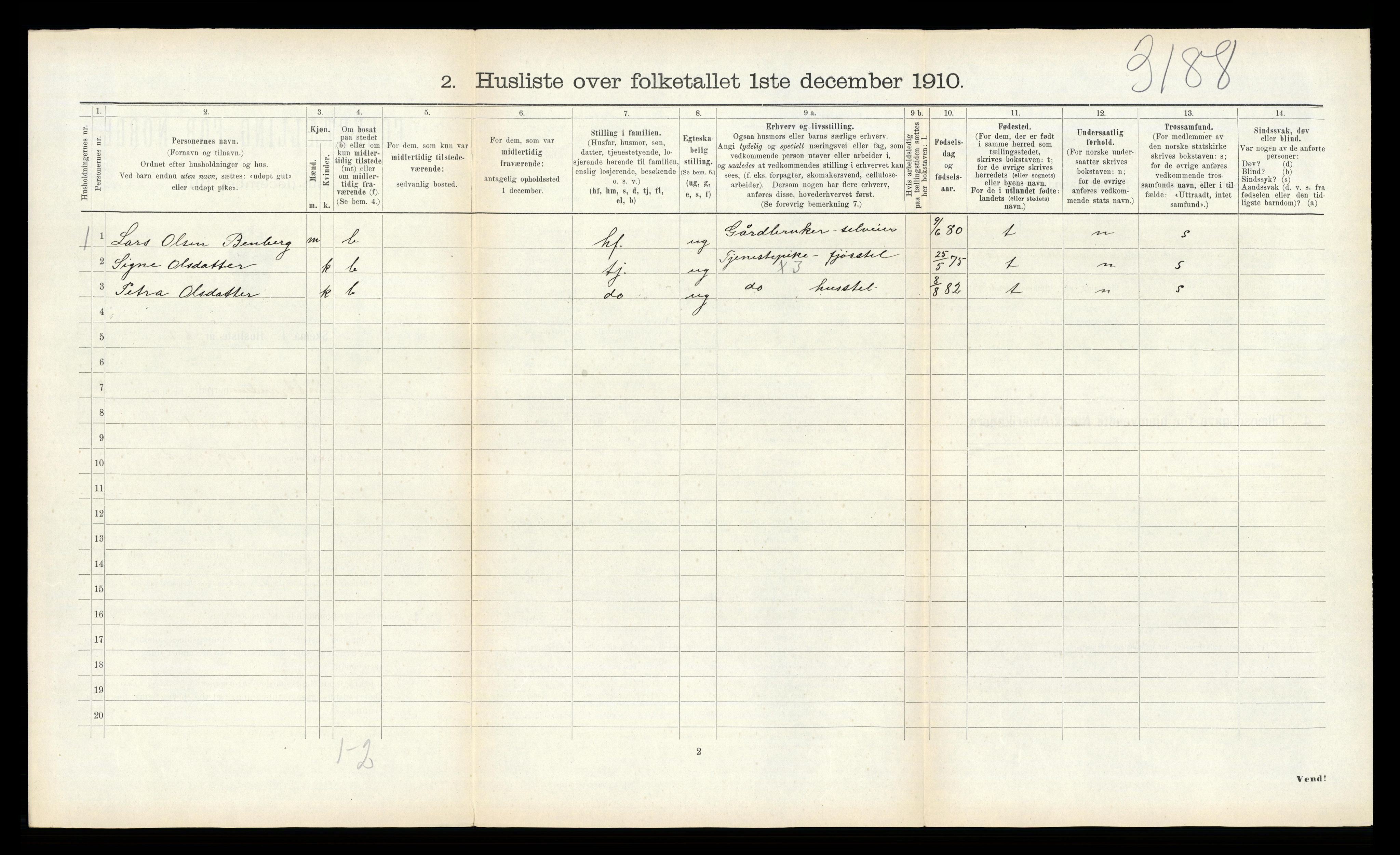 RA, 1910 census for Leinstrand, 1910, p. 228