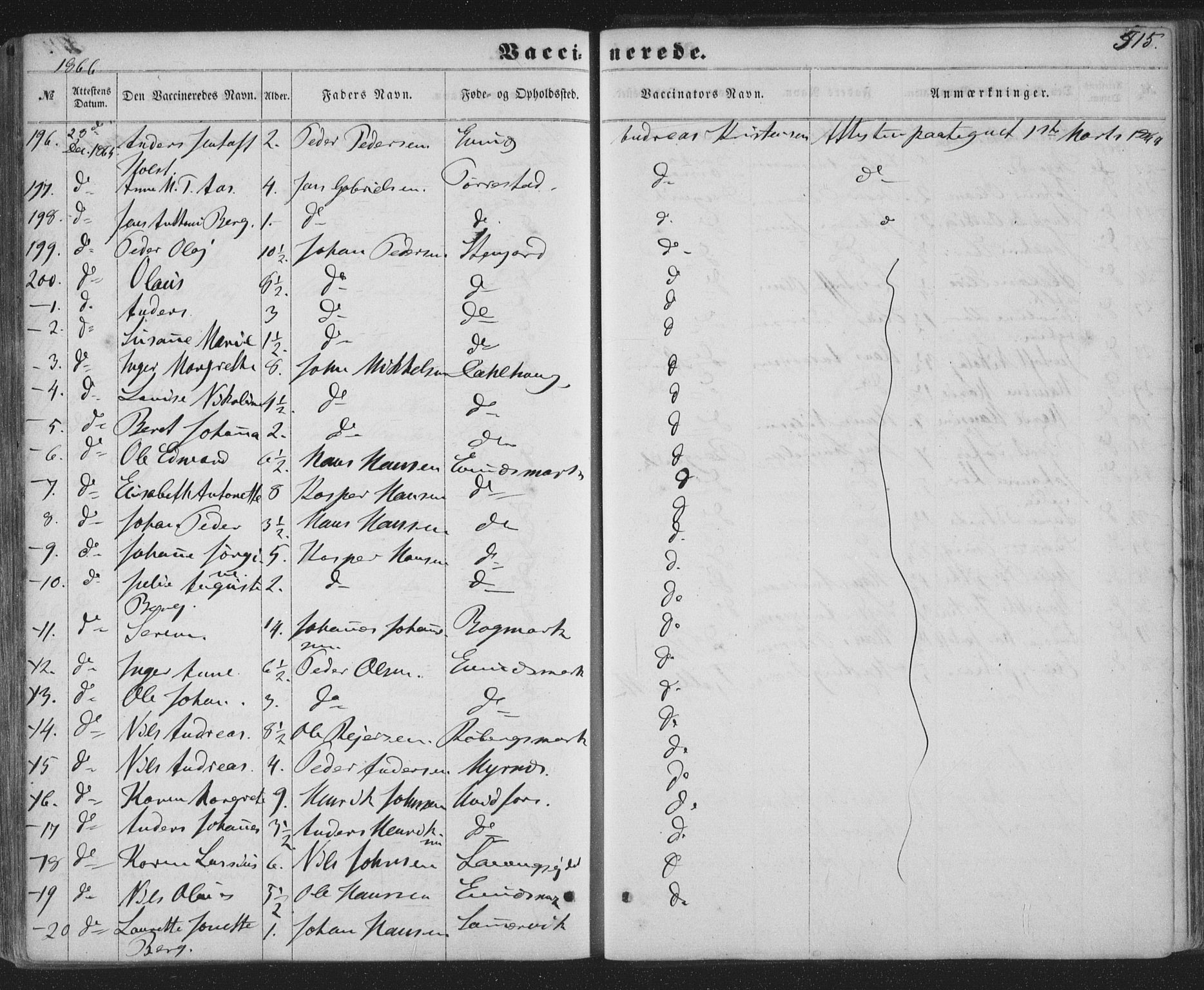 Ministerialprotokoller, klokkerbøker og fødselsregistre - Nordland, AV/SAT-A-1459/863/L0896: Parish register (official) no. 863A08, 1861-1871, p. 515