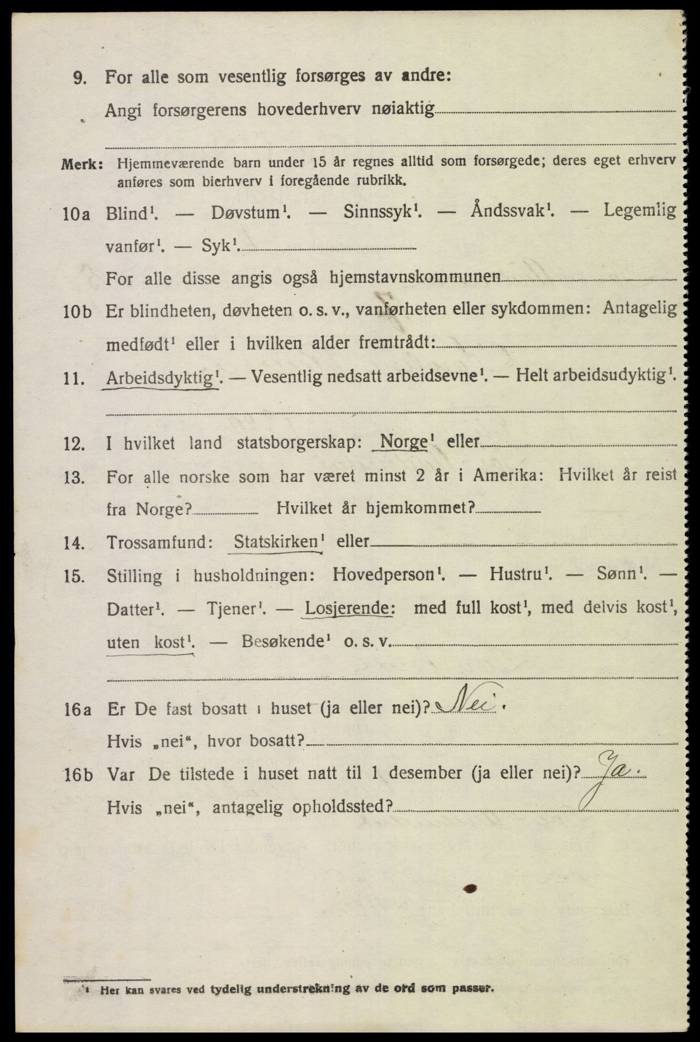 SAK, 1920 census for Sør-Audnedal, 1920, p. 2690