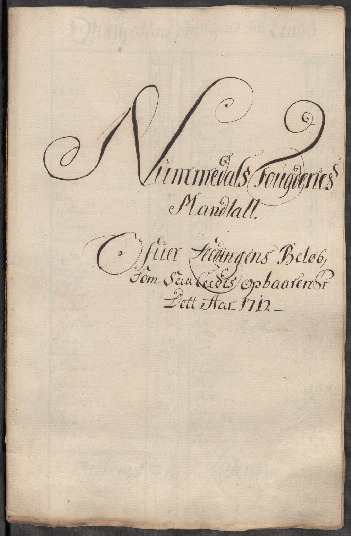 Rentekammeret inntil 1814, Reviderte regnskaper, Fogderegnskap, RA/EA-4092/R64/L4433: Fogderegnskap Namdal, 1712, p. 156