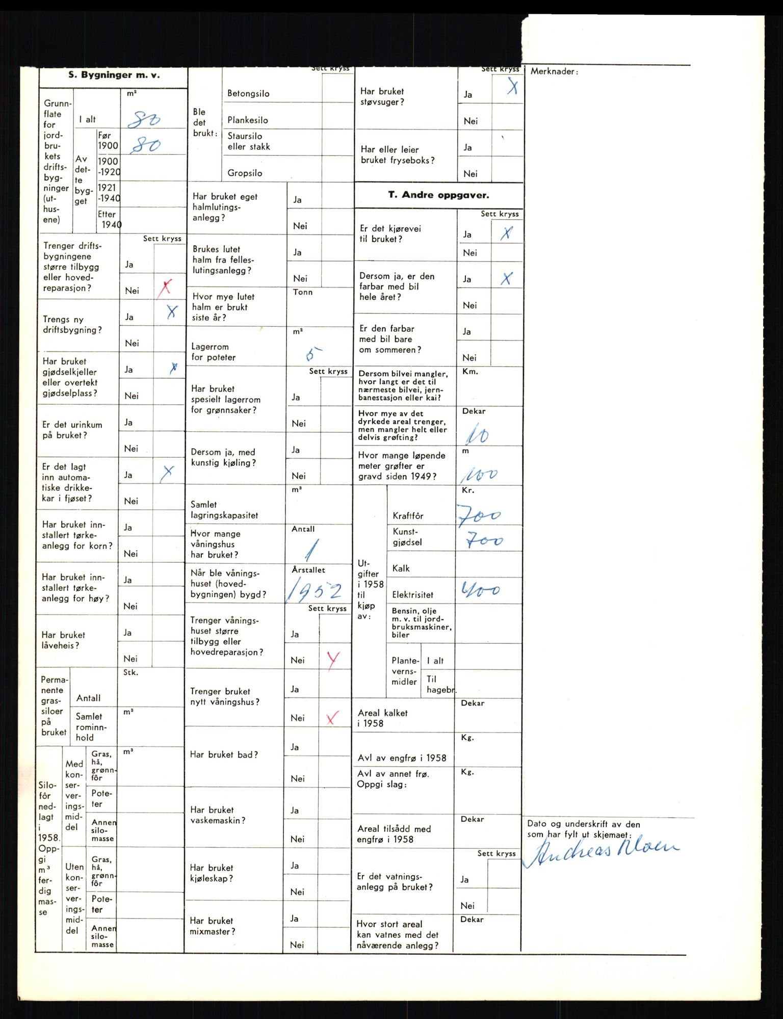 Statistisk sentralbyrå, Næringsøkonomiske emner, Jordbruk, skogbruk, jakt, fiske og fangst, AV/RA-S-2234/G/Gd/L0656: Troms: 1924 Målselv (kl. 0-3) og 1925 Sørreisa, 1959, p. 1943