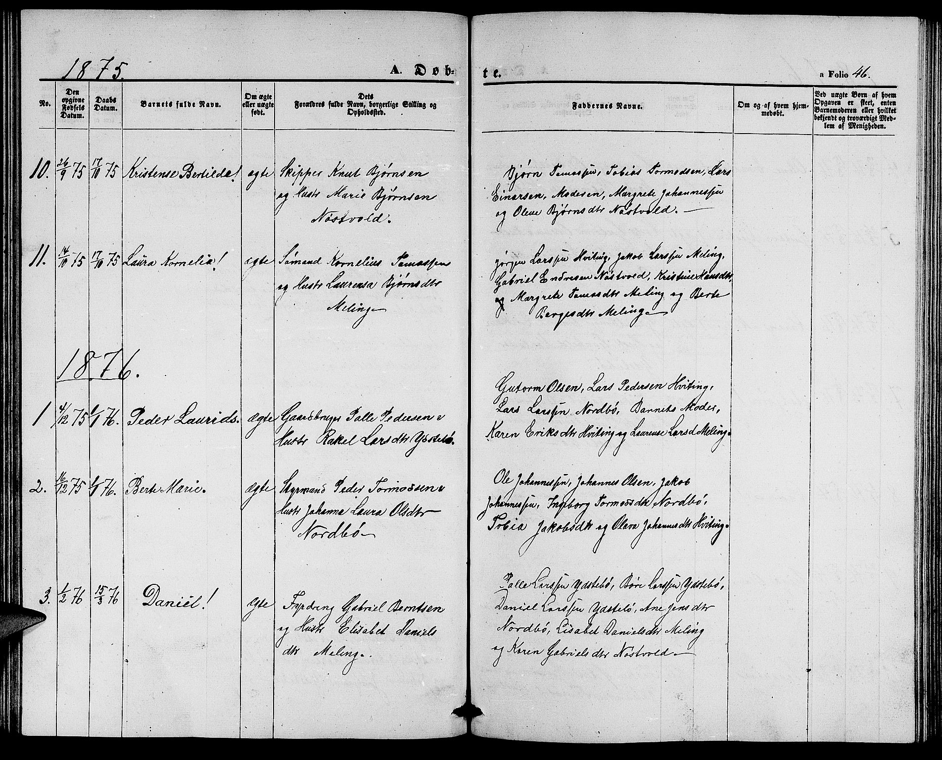 Rennesøy sokneprestkontor, SAST/A -101827/H/Ha/Hab/L0003: Parish register (copy) no. B 3, 1855-1888, p. 46