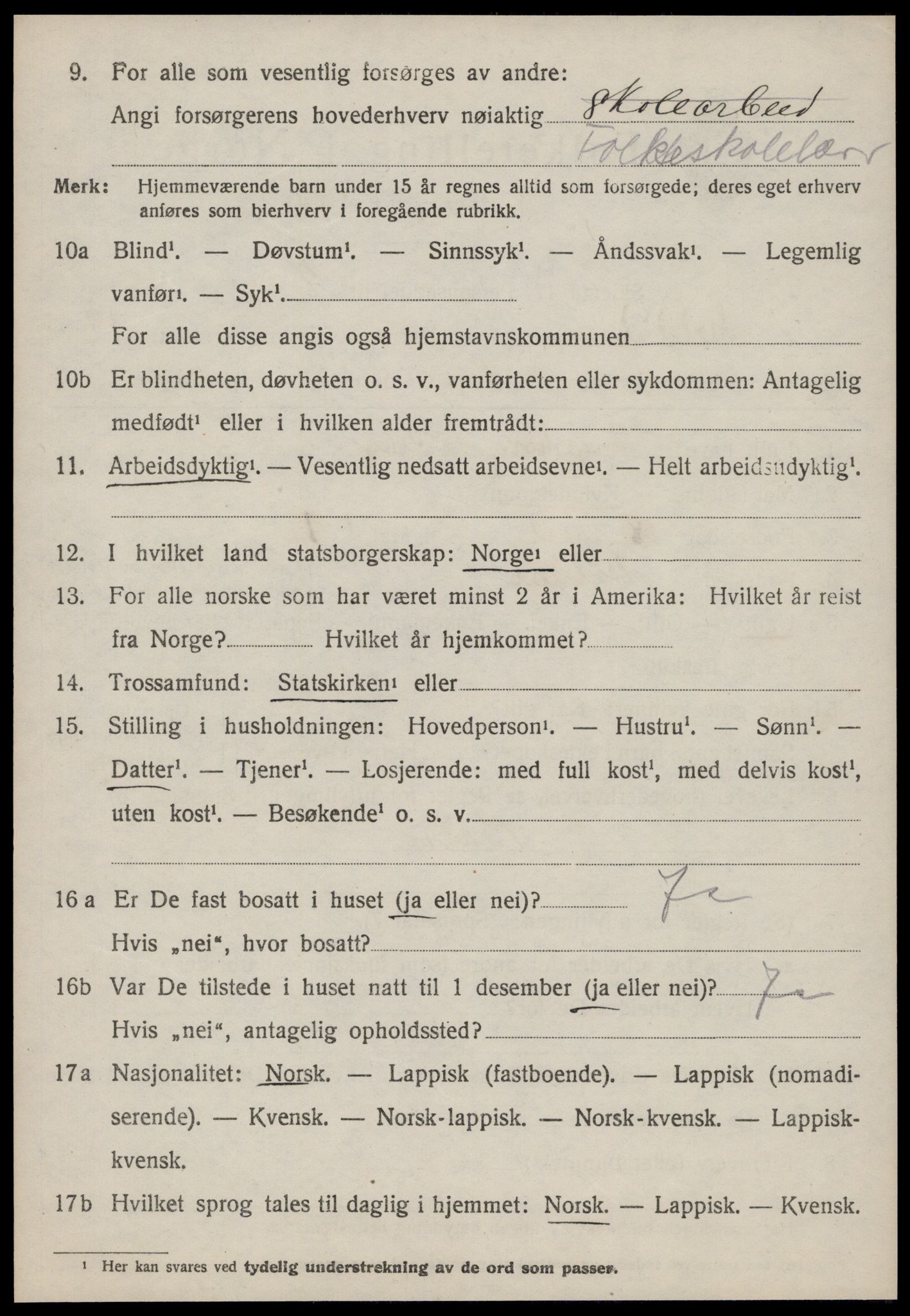 SAT, 1920 census for Meldal, 1920, p. 9138